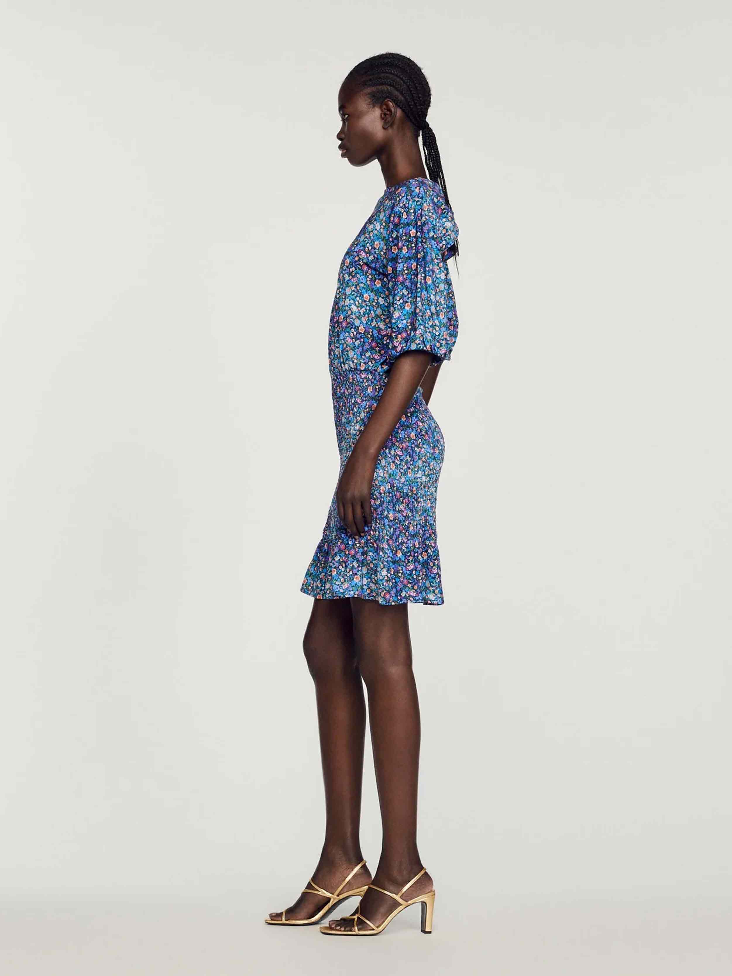 SANDRO - Women's Short Dress With Floral Print - Image 4