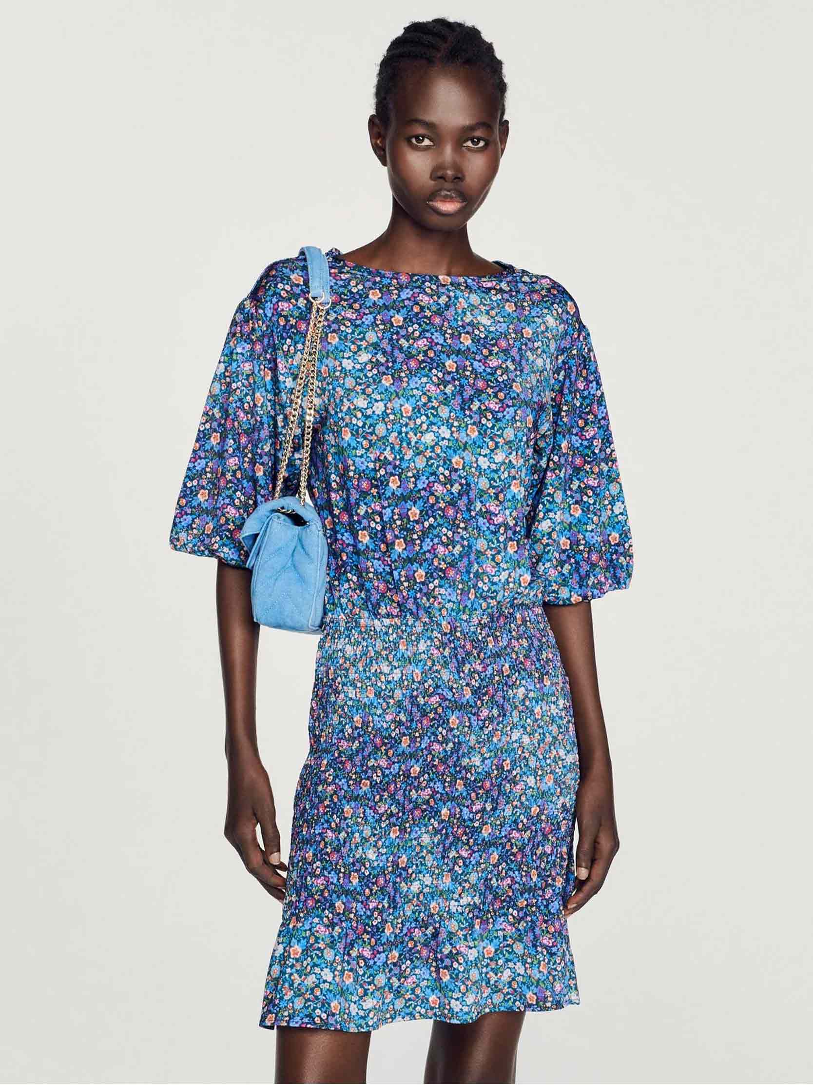 SANDRO - Women's Short Dress With Floral Print - Image 5