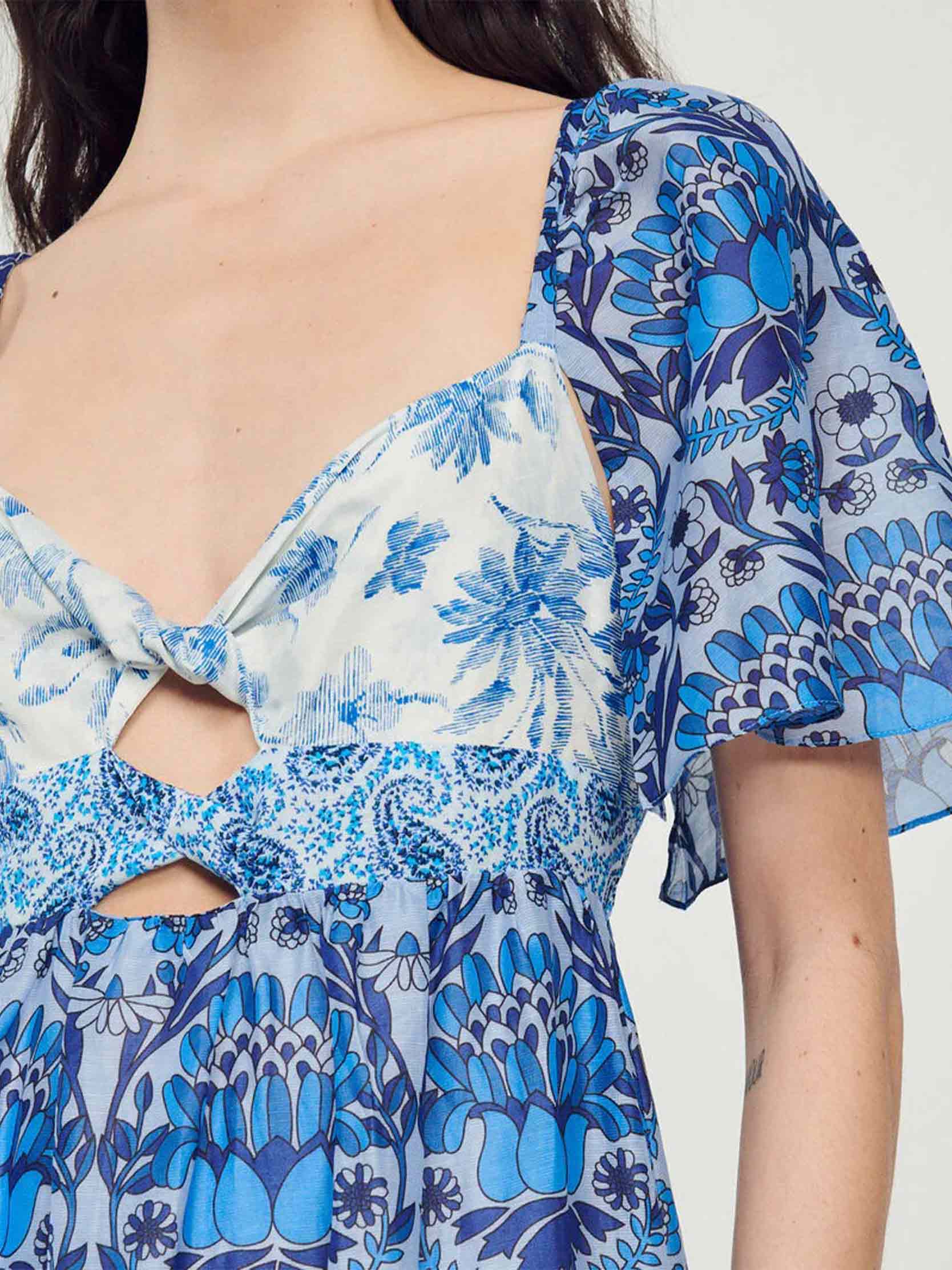 SANDRO - Women's Long Scarf Print Dress - Image 6