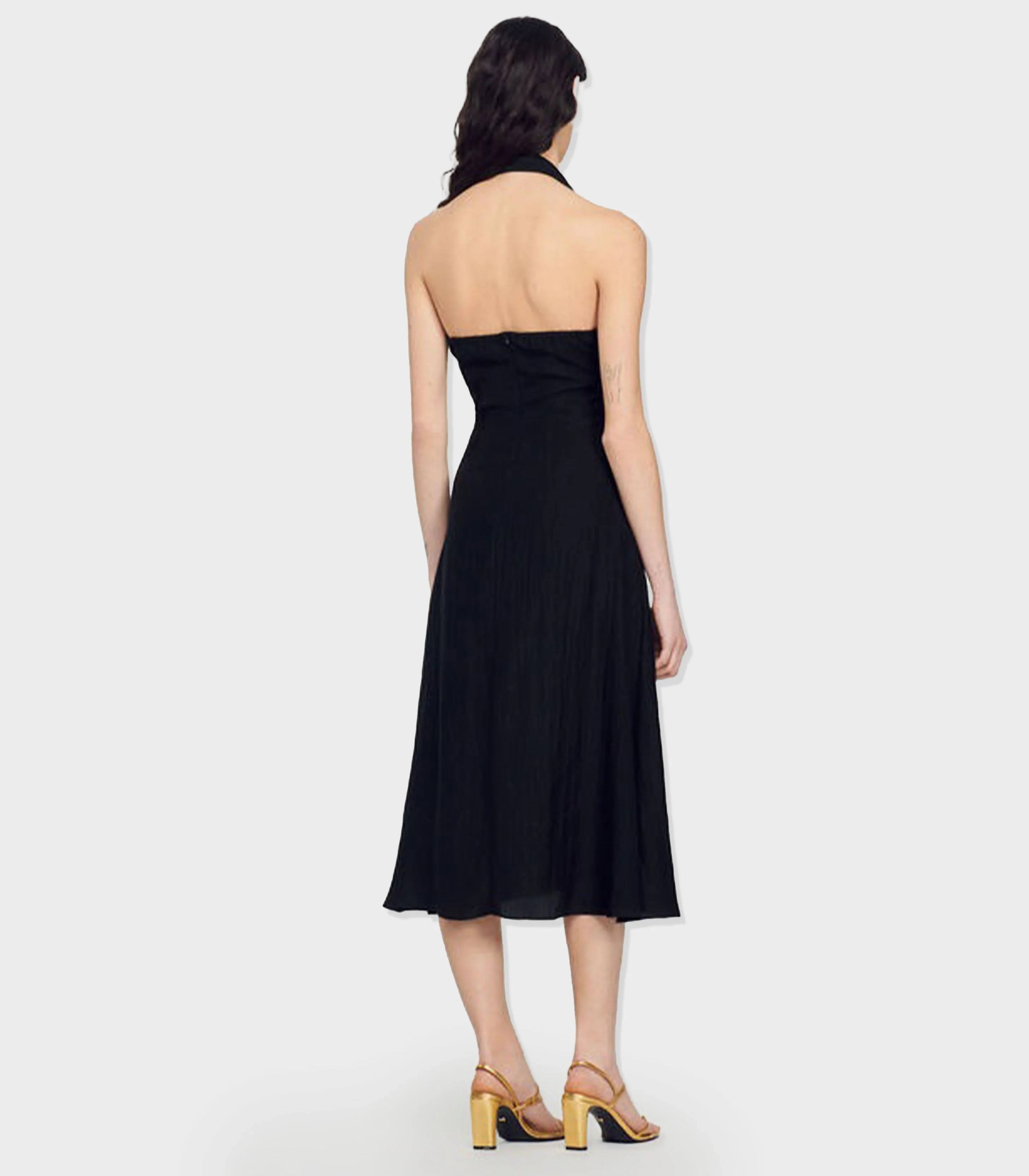 SANDRO - Tied Backless Dress - Image 3