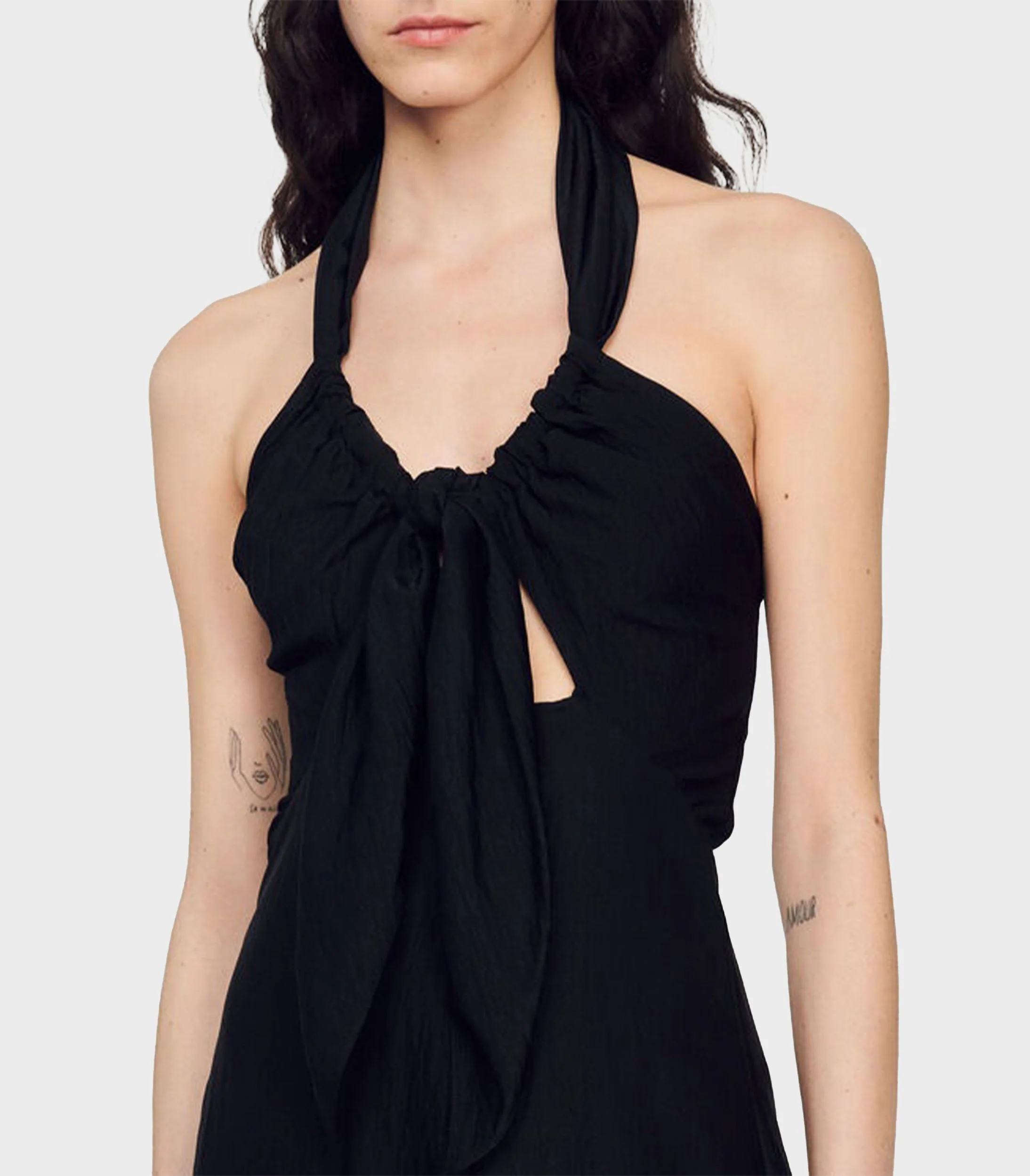 SANDRO - Tied Backless Dress - Image 5