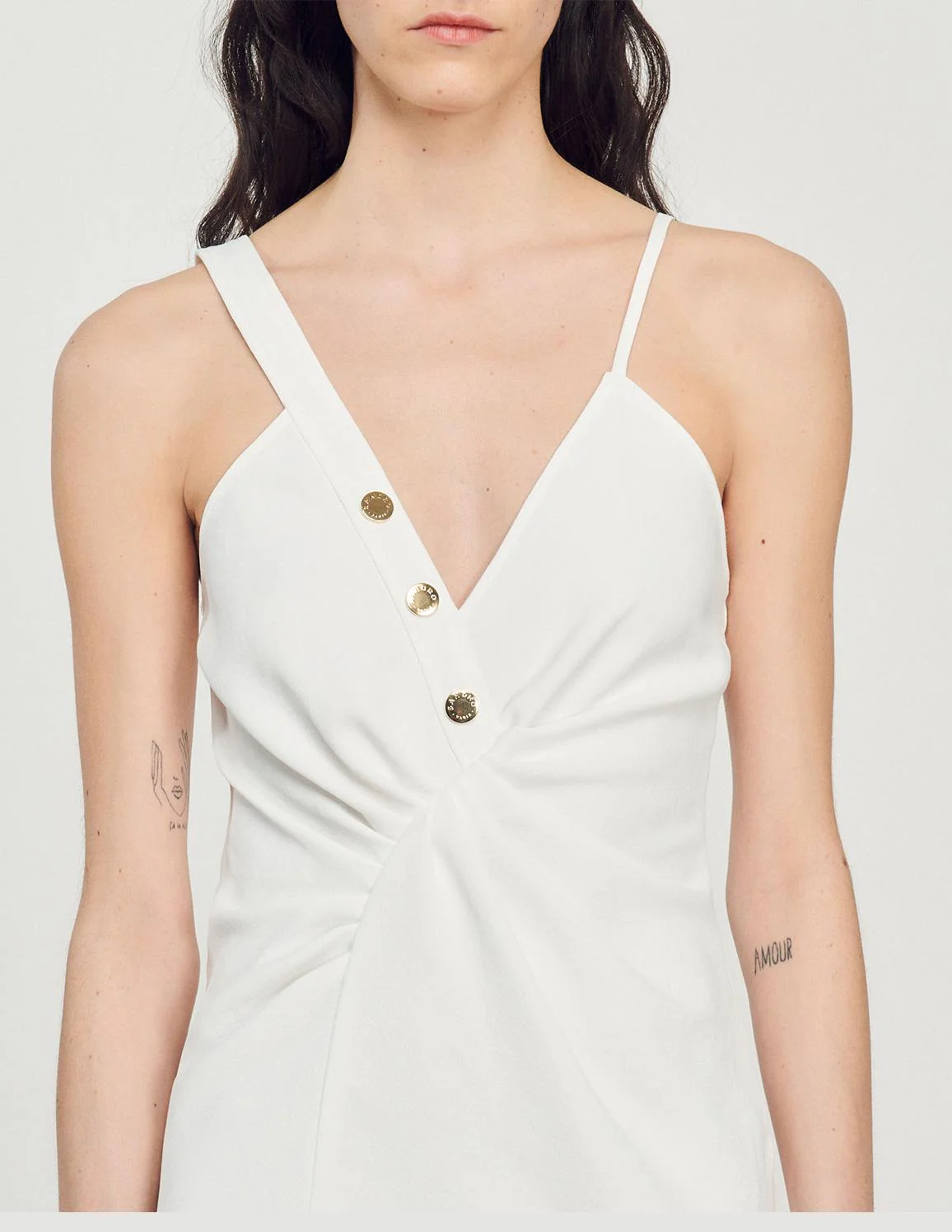 SANDRO - Women's Long Asymmetric Dress - Image 5