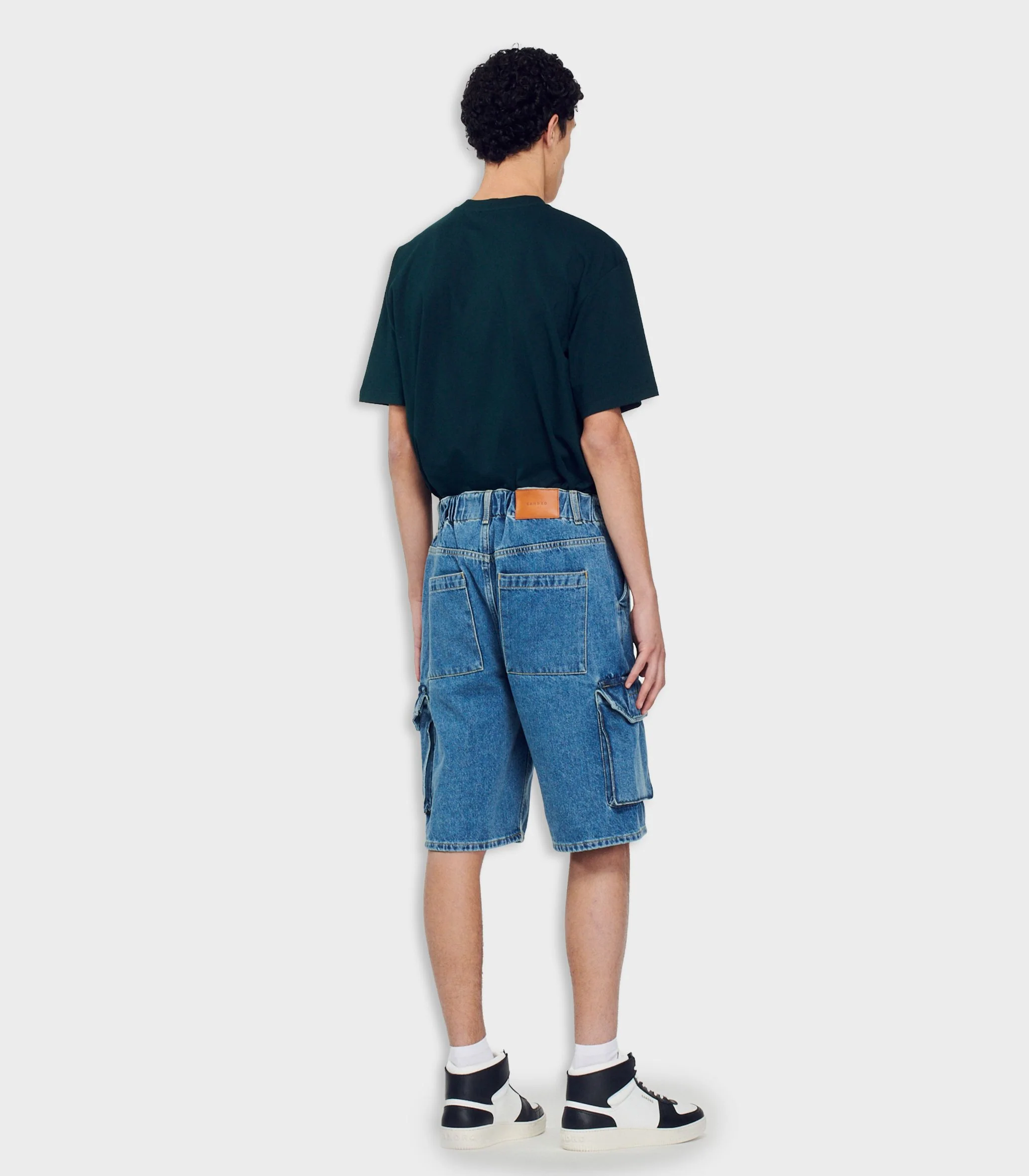 SANDRO - Men's Baggy Denim Shorts - Image 6