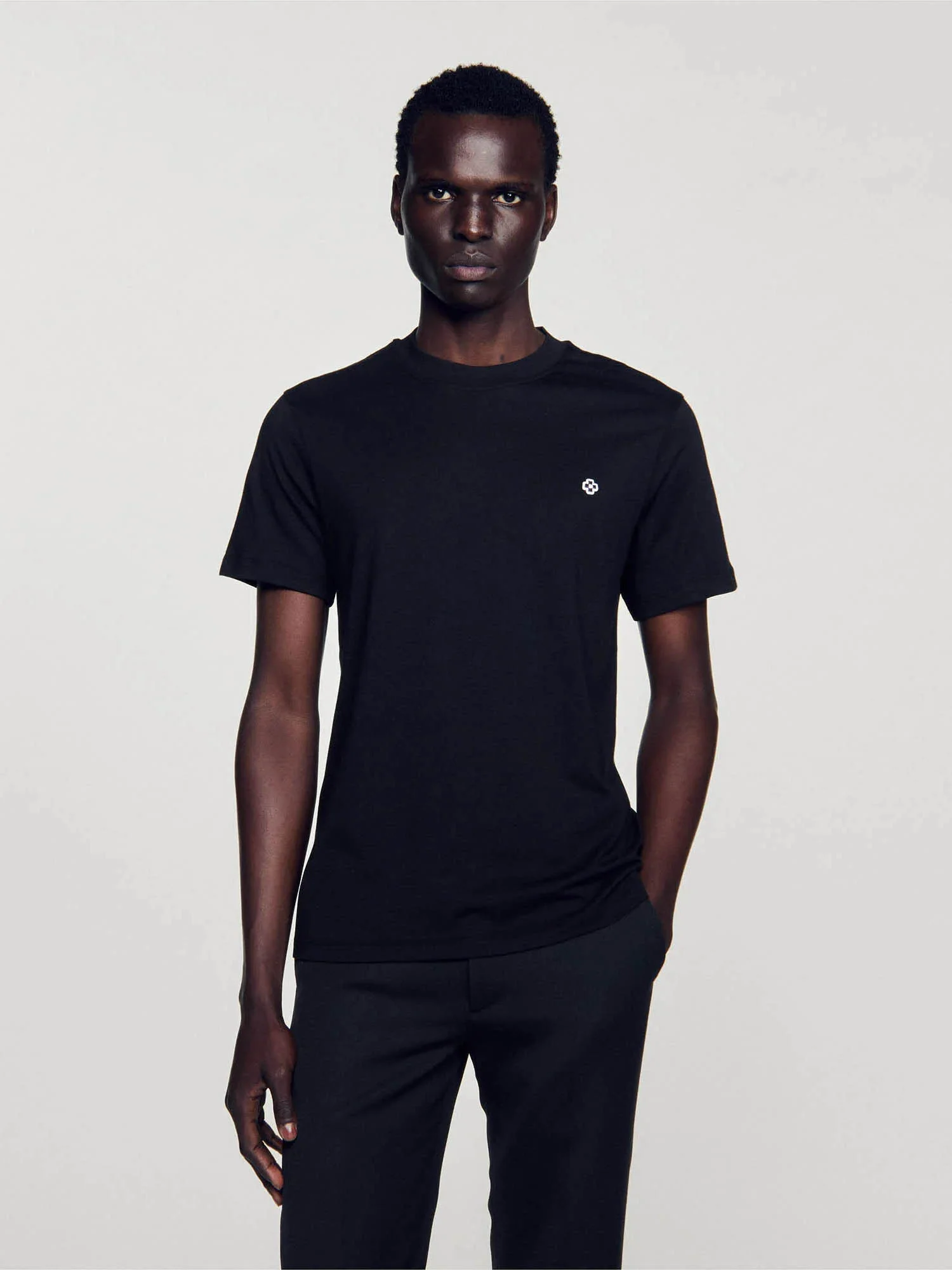 SANDRO - T-Shirt With Square Cross Patch - Image 4