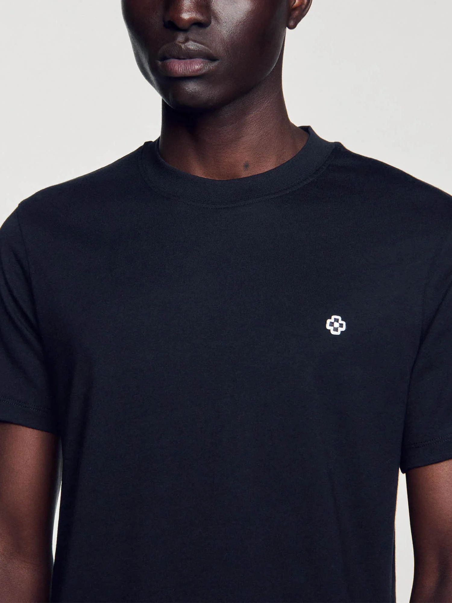 SANDRO - T-Shirt With Square Cross Patch - Image 5