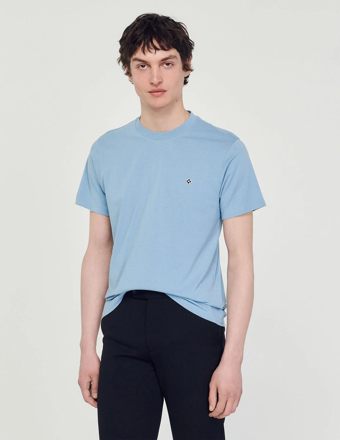 SANDRO - T-Shirt With Square Cross Patch - Image 9