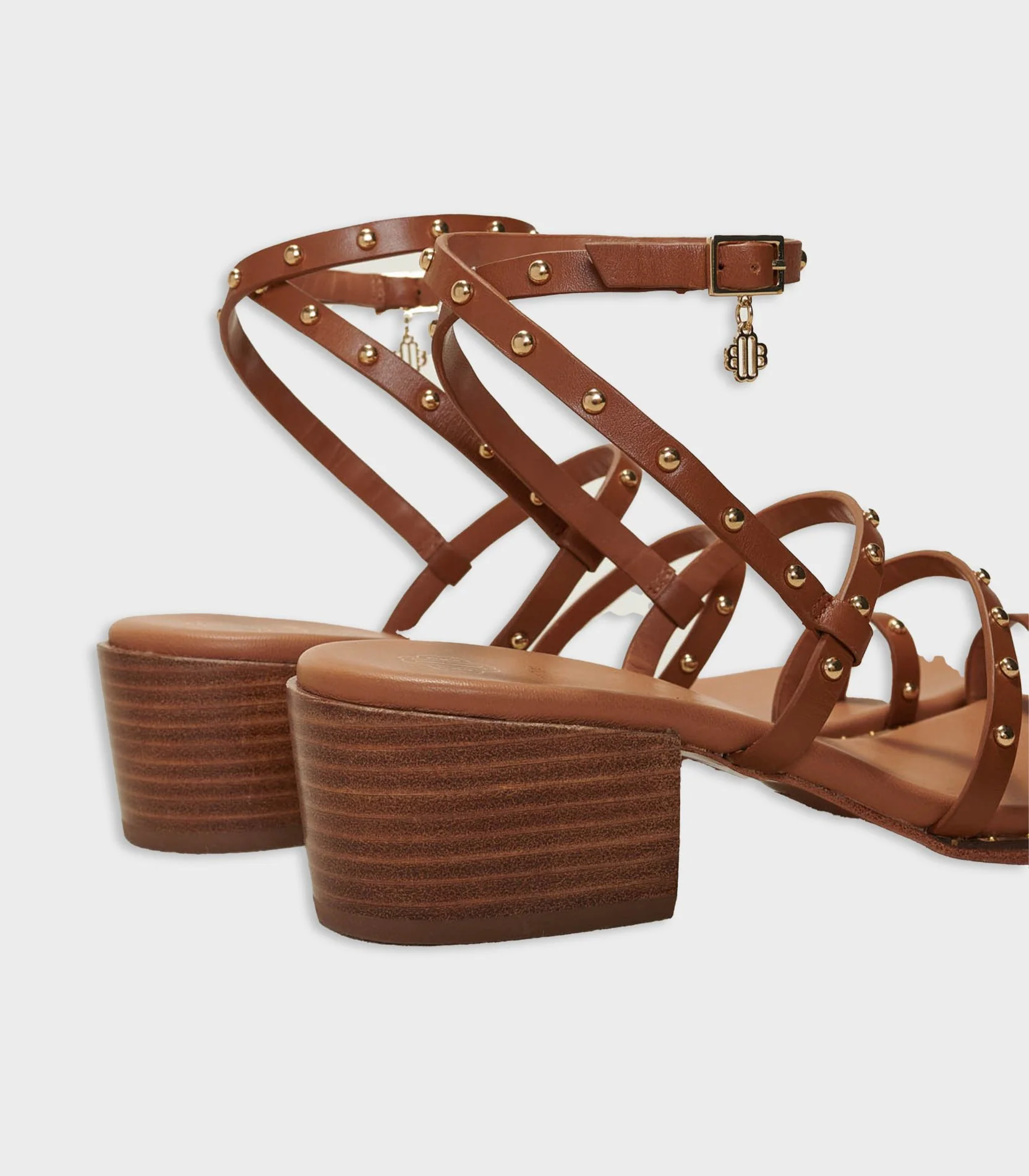 Maje - Women's Studded Strappy Leather Sandals - Image 4