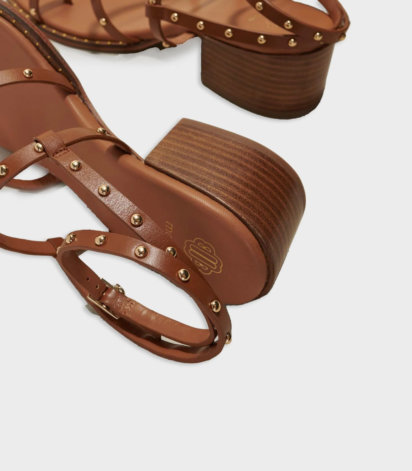 Maje - Women's Studded Strappy Leather Sandals - Image 6