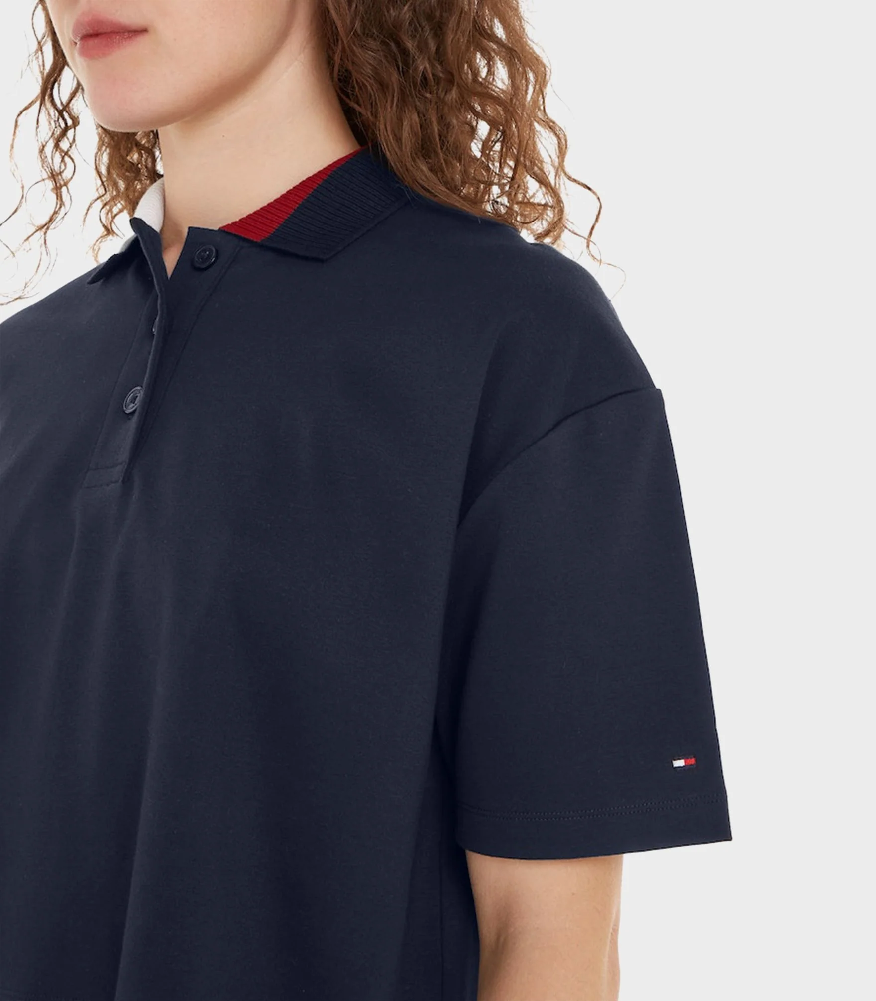 Tommy Hilfiger - Women's Global Stripe Cropped Relaxed Polo - Image 4