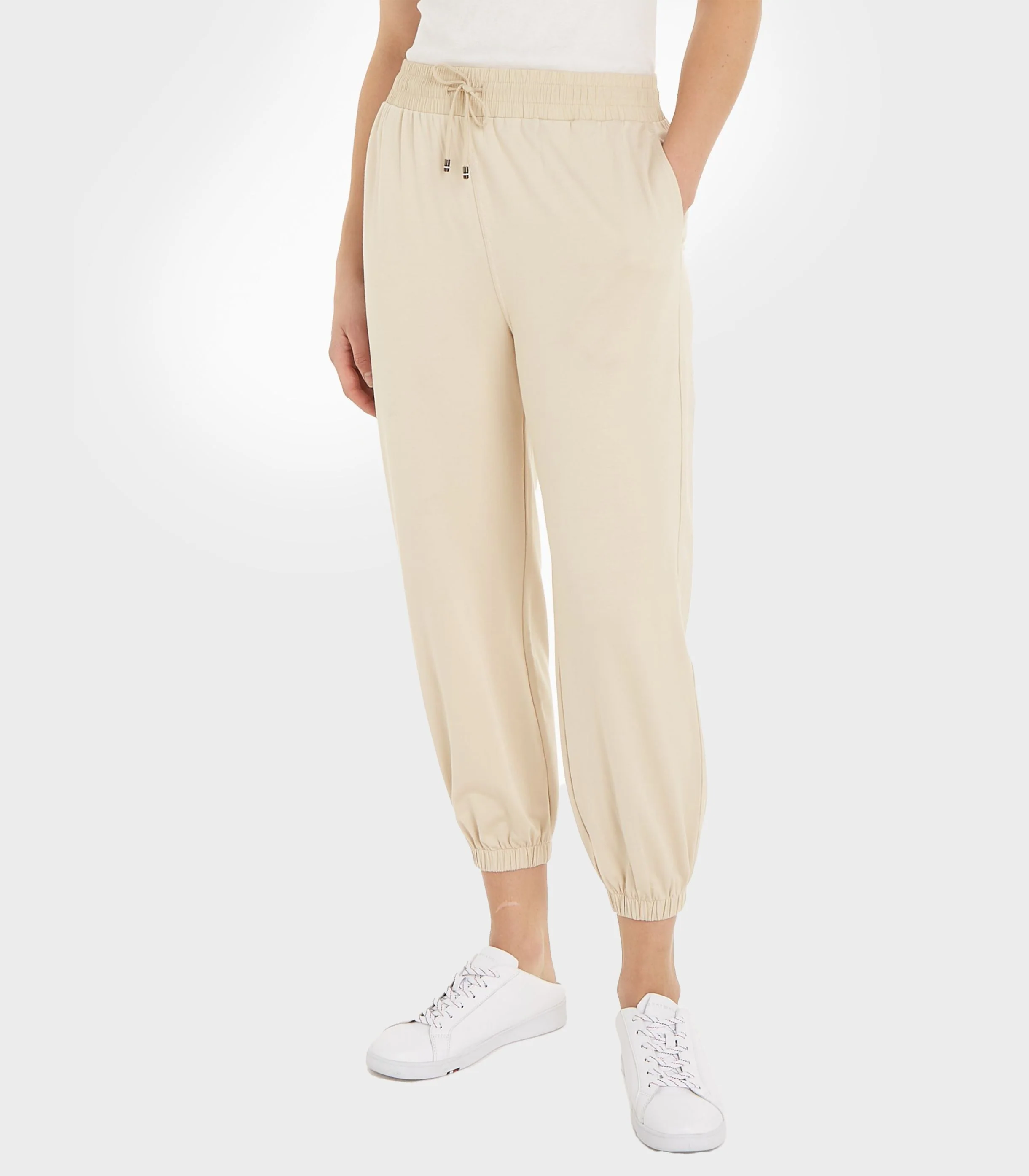 Tommy Hilfiger - Tapered Poplin Mix High Waist Pants - Image 5