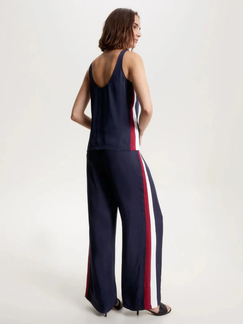 Tommy Hilfiger - Women's Logo Tape Detail Sleeveless Top Regular Fit - Image 3