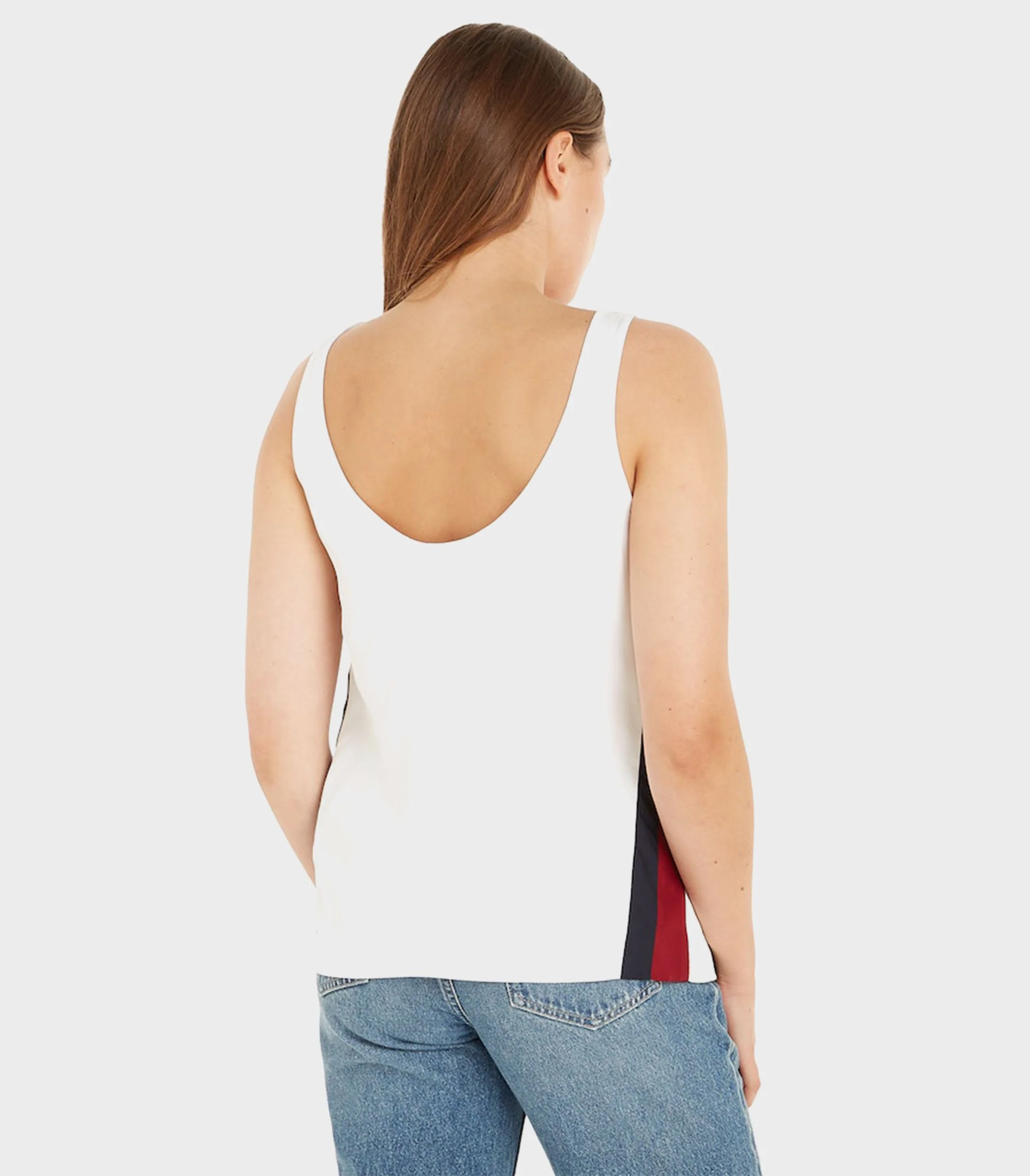 Tommy Hilfiger - Women's Logo Tape Detail Sleeveless Top Regular Fit - Image 8