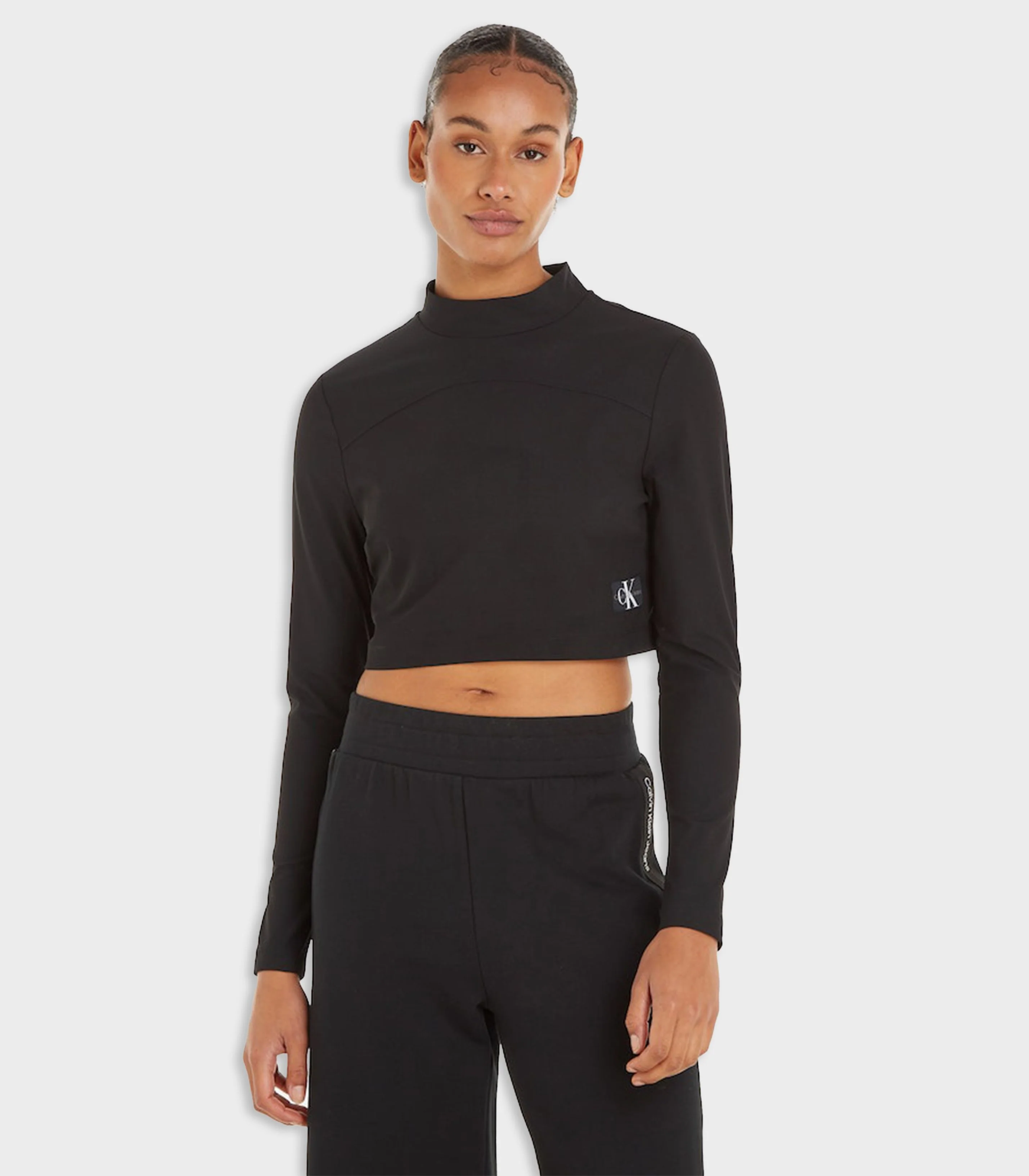 Calvin Klein Jeans - Technical Knit Mock Neck Crop Top - Image 2