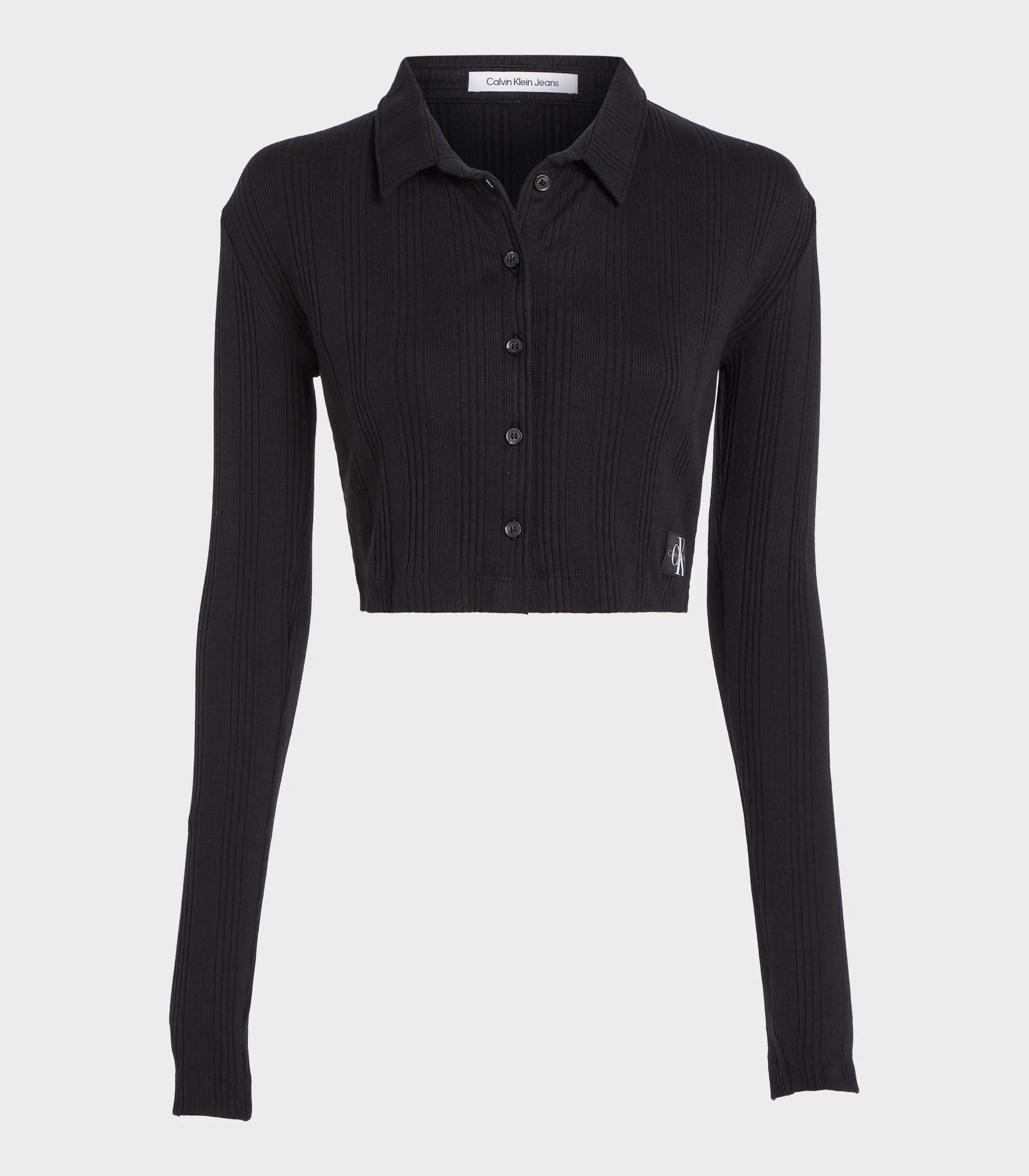 Calvin Klein Jeans - Badge Elongated Rib Crop Shirt - Image 9
