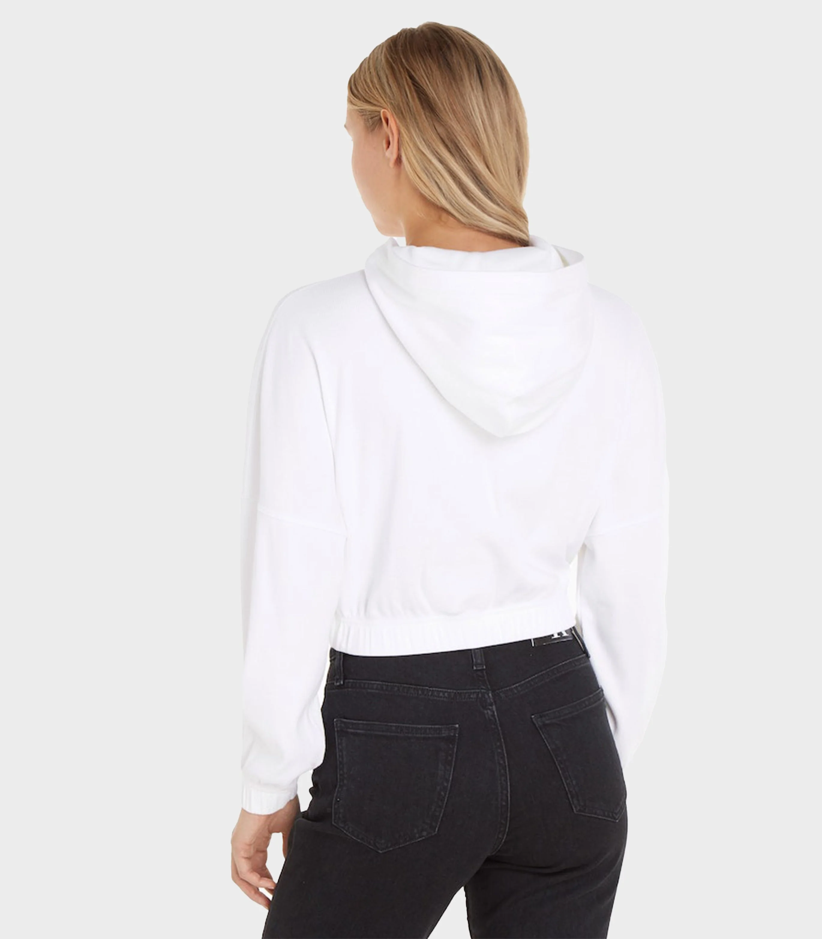 Calvin Klein Jeans - Badge Ribbed Cropped Hoodie - Image 3