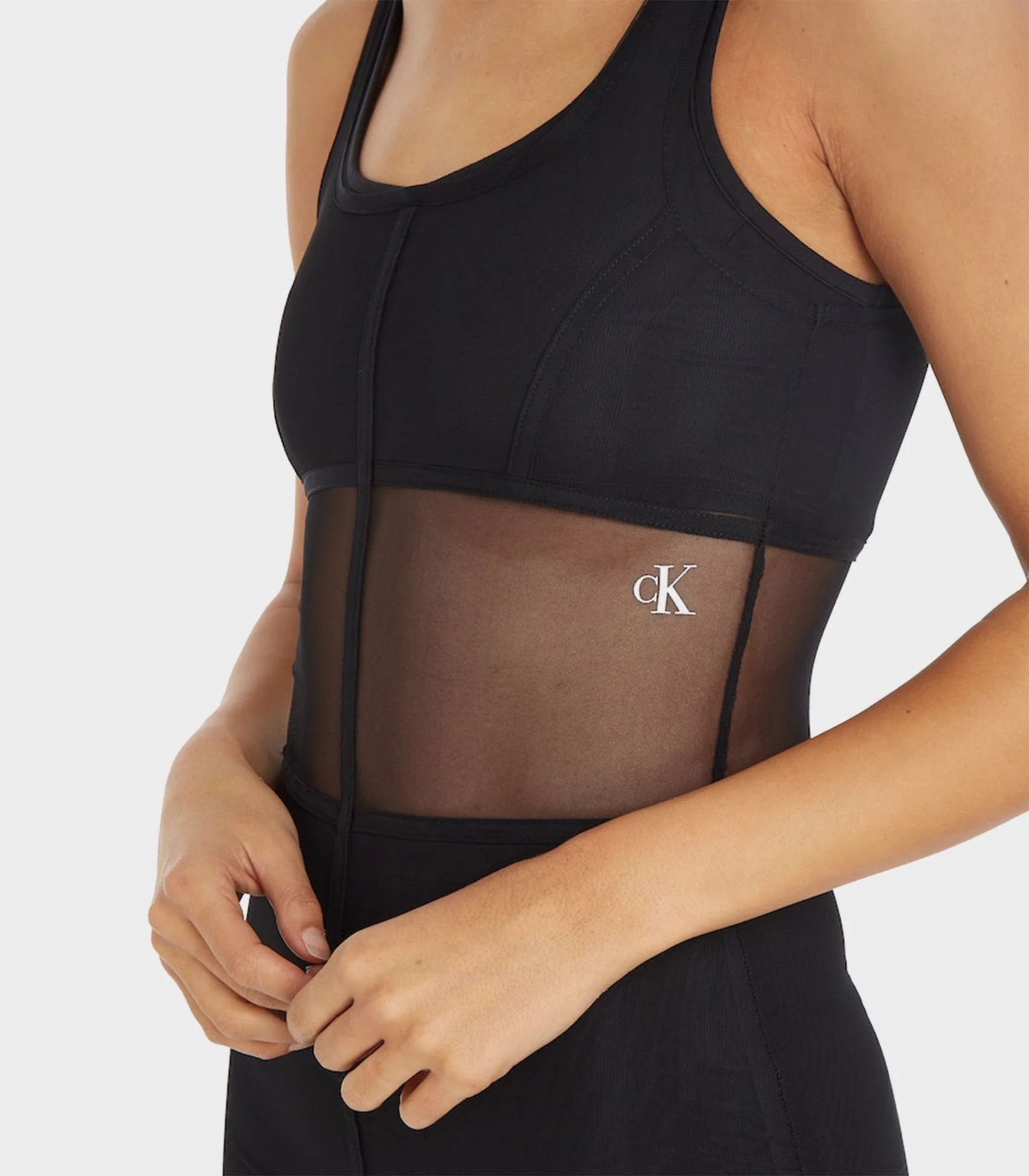 Calvin Klein Jeans - mesh tank dress slim fit - women - Image 5