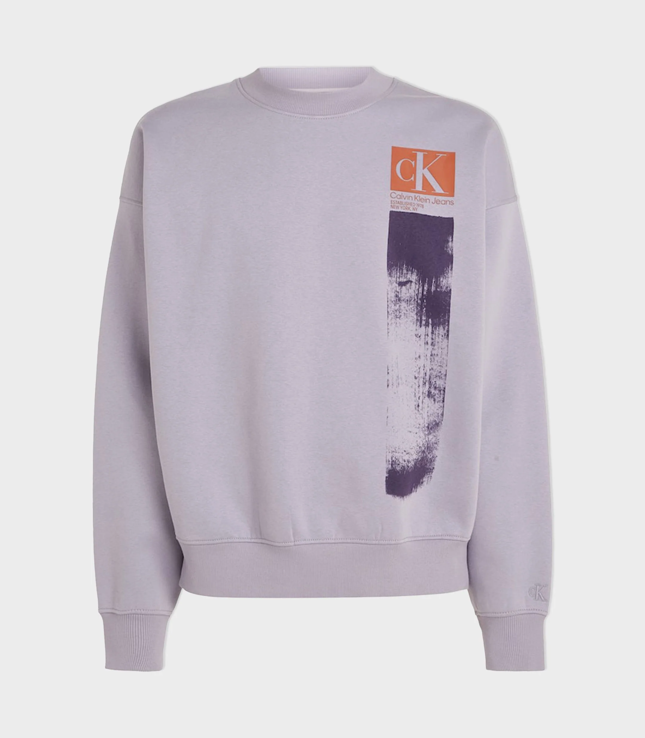 Calvin Klein Jeans - Men's Brushstroke Crew Neck Hoodie Regular Fit - Image 13