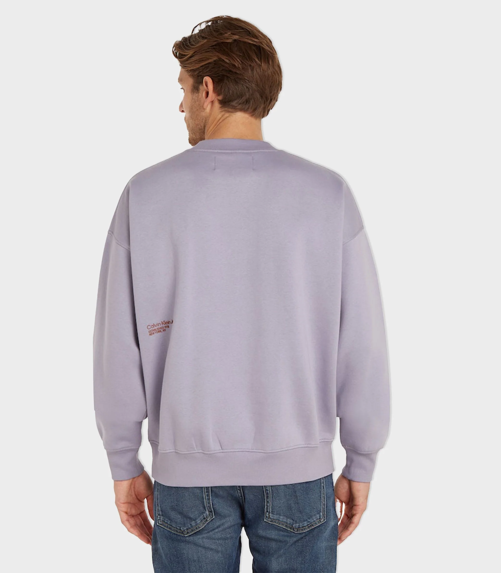 Calvin Klein Jeans - Men's Brushstroke Crew Neck Hoodie Regular Fit - Image 19