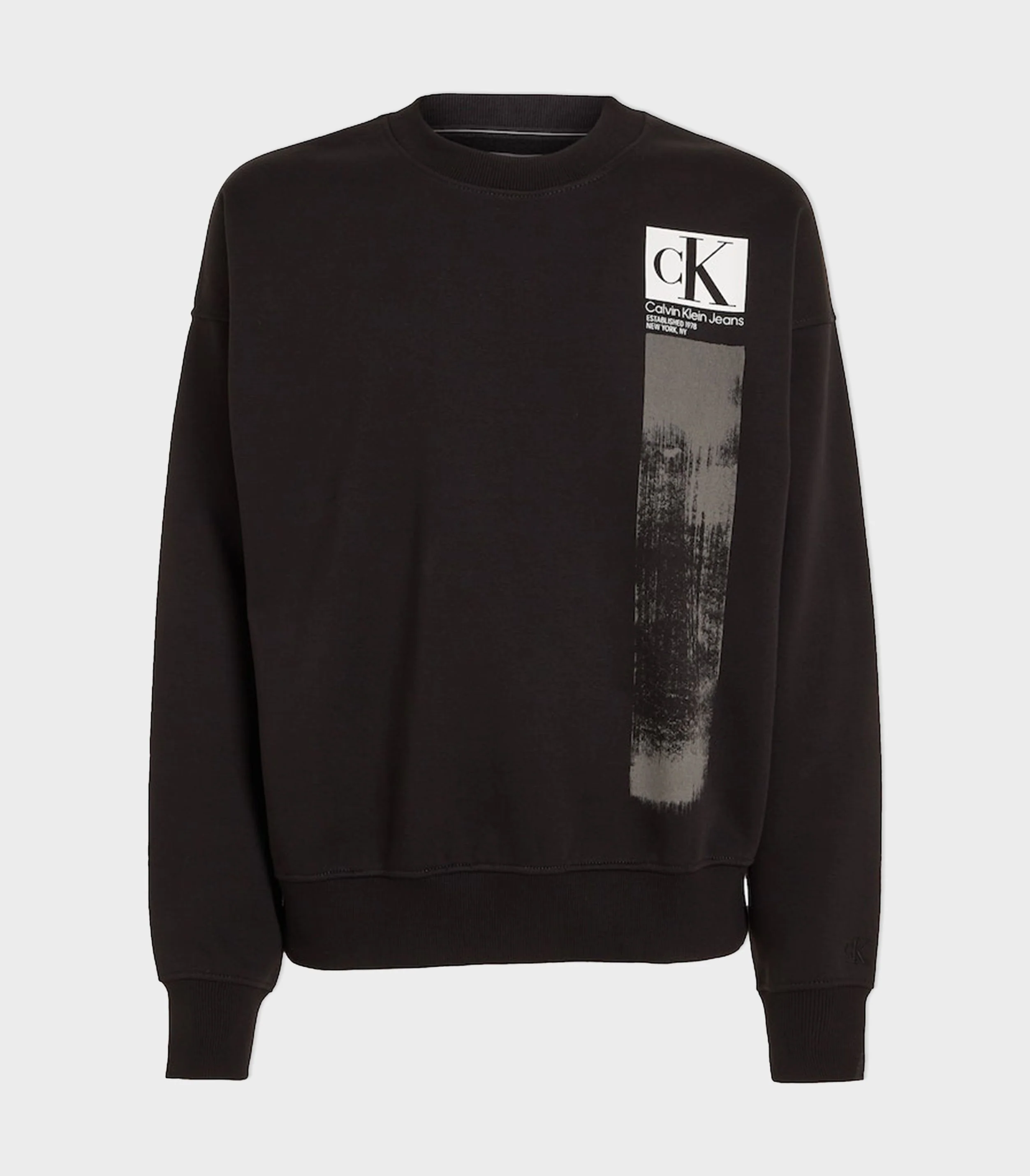 Calvin Klein Jeans - Men's Brushstroke Crew Neck Hoodie Regular Fit - Image 2
