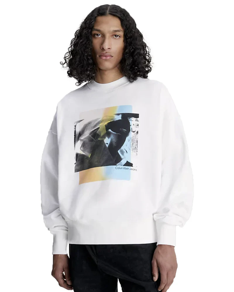 Calvin Klein Jeans - Men's  Multi Layered Photo Crew Neck Sweatshirt - Image 8