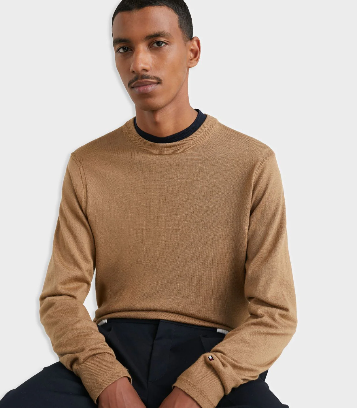 Tommy Hilfiger - Men's Wool Silk Crew Neck Jumper Regular Fit - Image 10