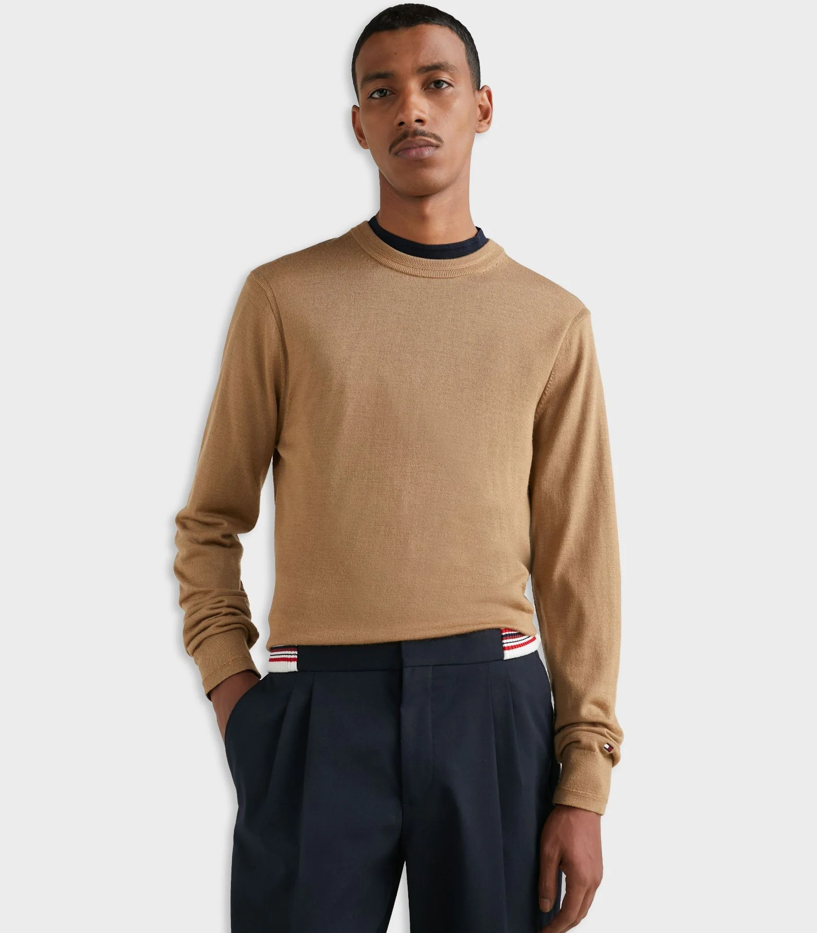 Tommy Hilfiger - Men's Wool Silk Crew Neck Jumper Regular Fit - Image 2