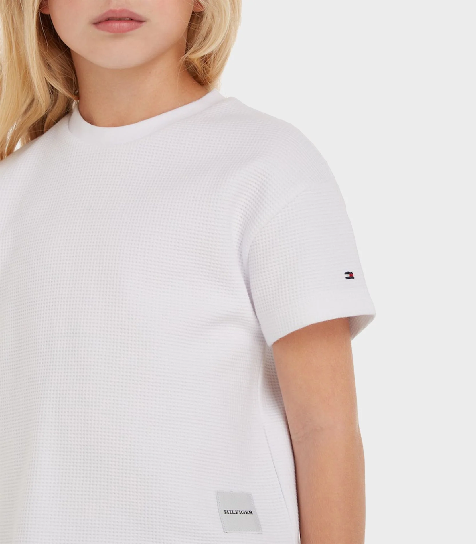 Tommy Hilfiger  - Girls Waffle Top Short Sleeve - Image 5