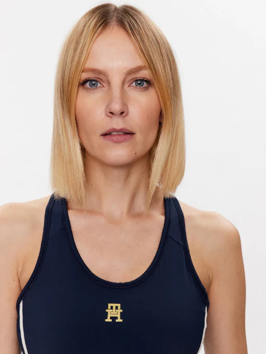 Tommy Hilfiger - Women's Medium Support Sports Bra With Logo Lettering - Image 5