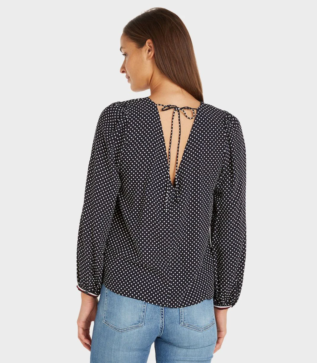 Tommy Hilfiger - Polka Dot Regular Fit V-Neck Blouse - Image 3