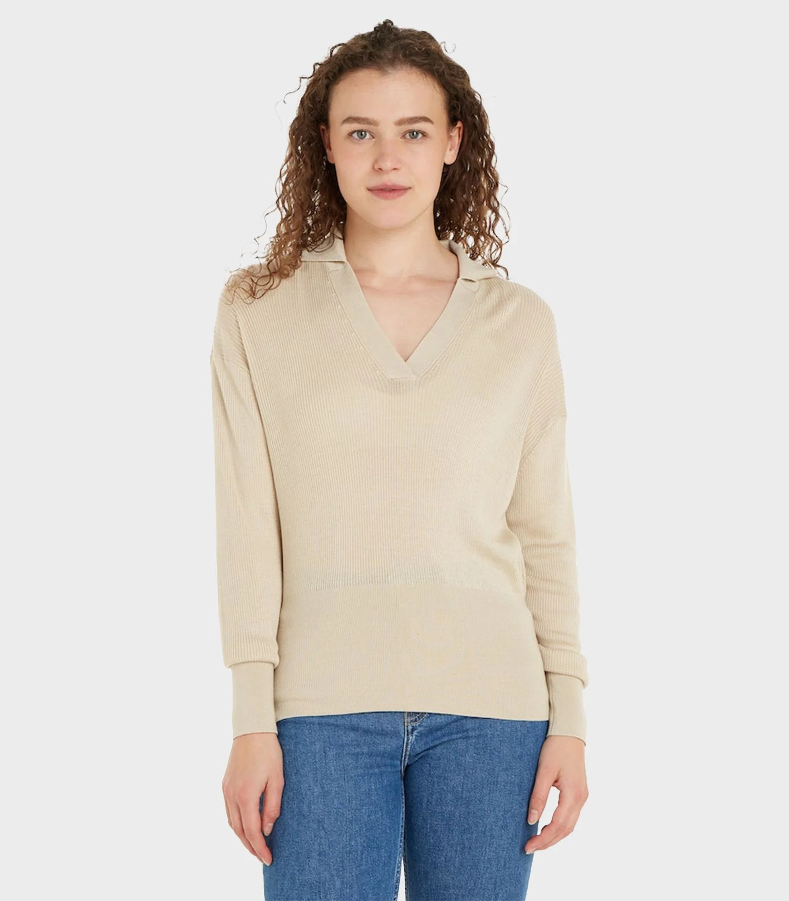 Tommy Hilfiger - V-Neck Relaxed Polo Jumper - Image 7
