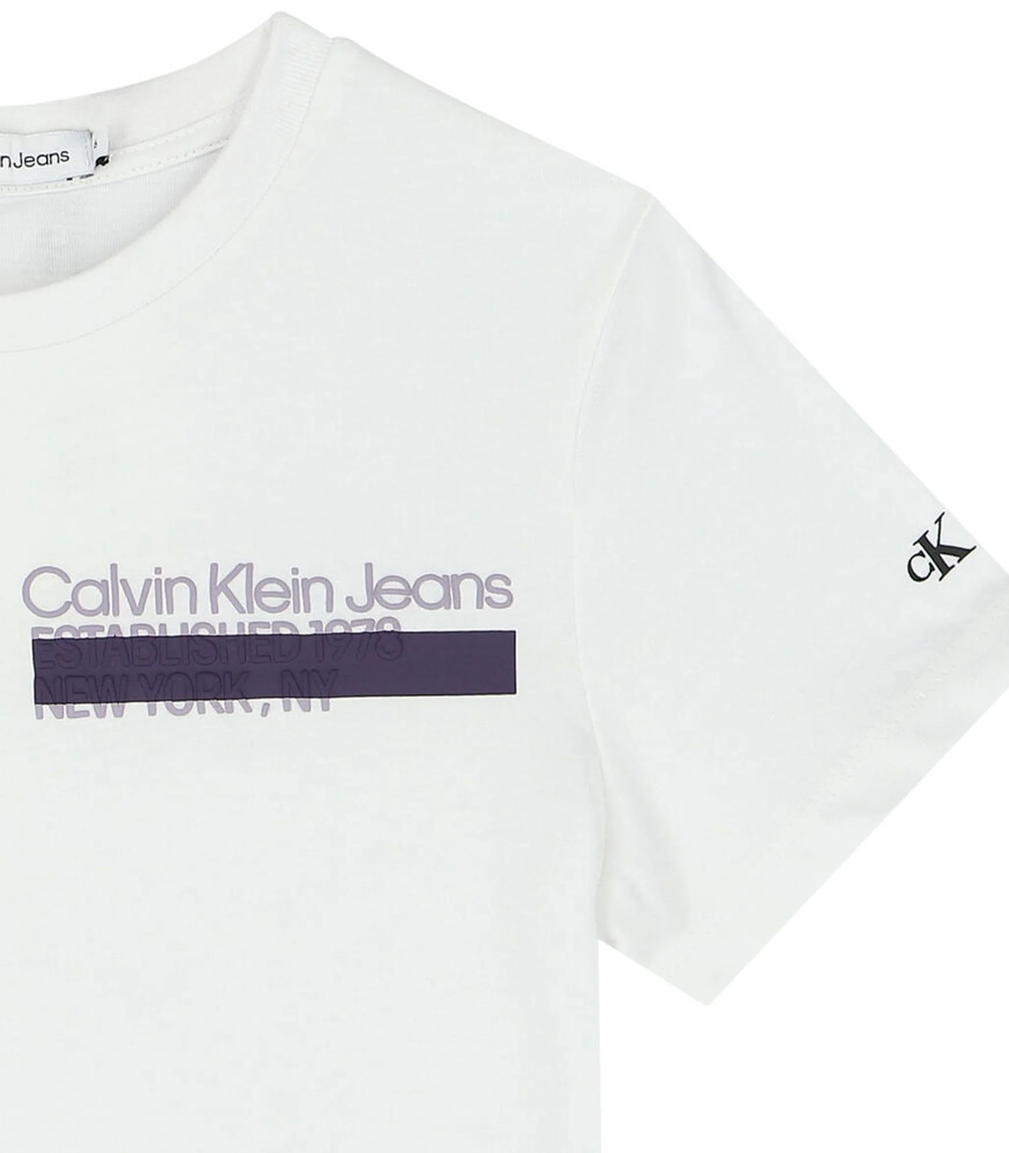 Calvin Klein - Boys' White Logo Regular Fit T-Shirt - Image 2