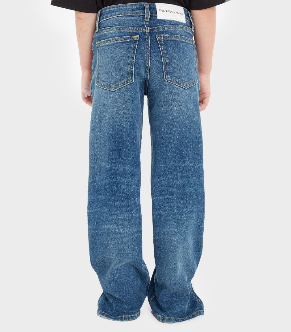 Calvin Klein  - Girls'  Barrel Leg Coloured Jeans - Image 3
