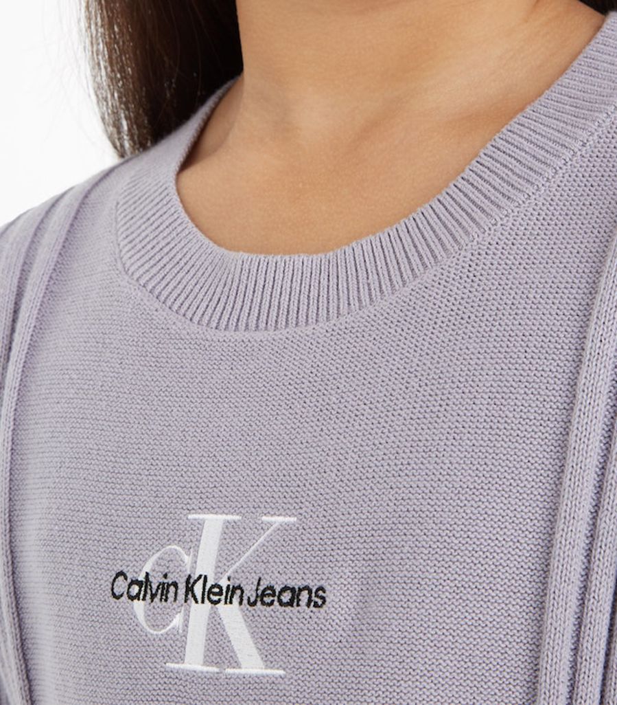 Calvin Klein  - Girls -  Monogram Rib Sweater - Image 11