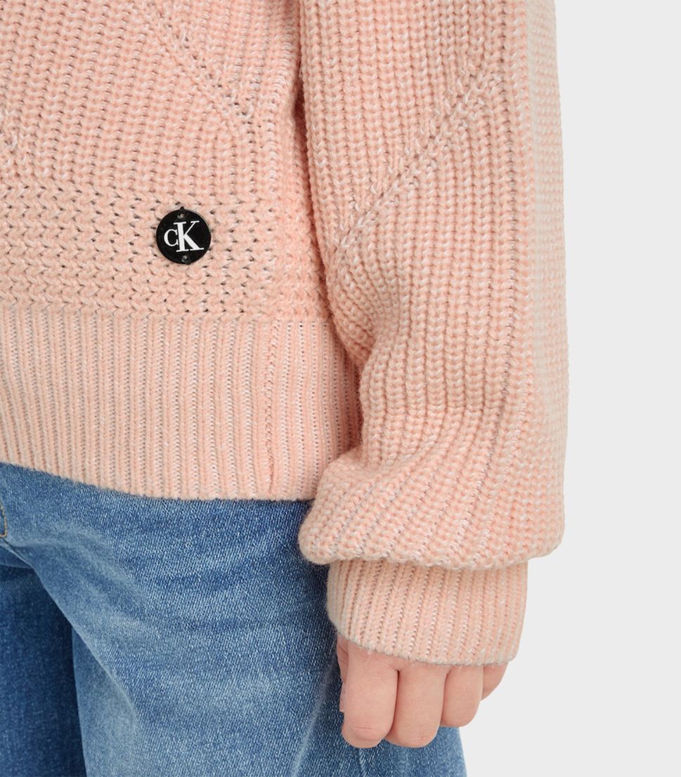 Calvin Klein  - Girls -  Travelling Stitch Sweater Regular Fit - Image 16