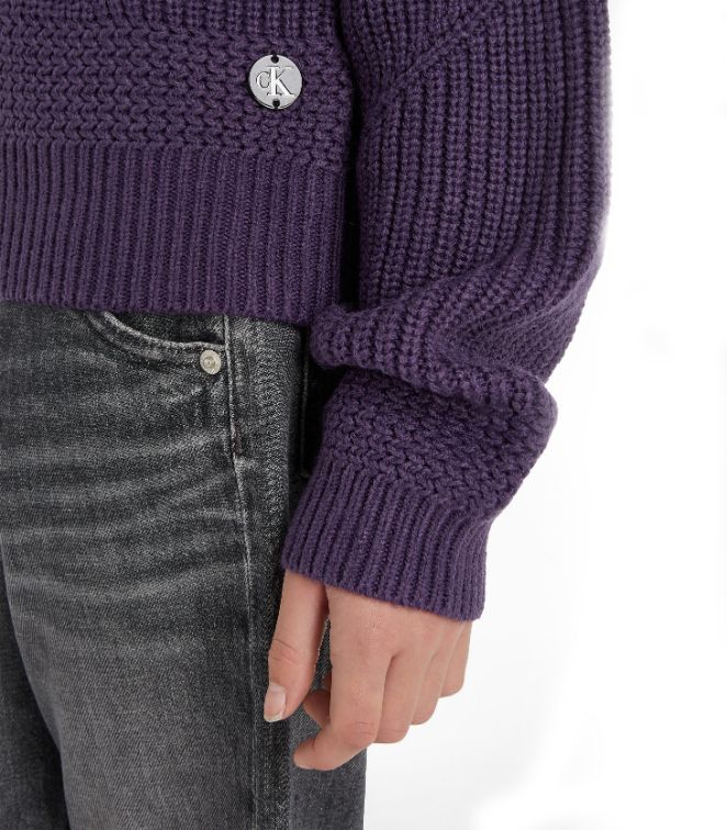 Calvin Klein  - Girls -  Travelling Stitch Sweater Regular Fit - Image 28