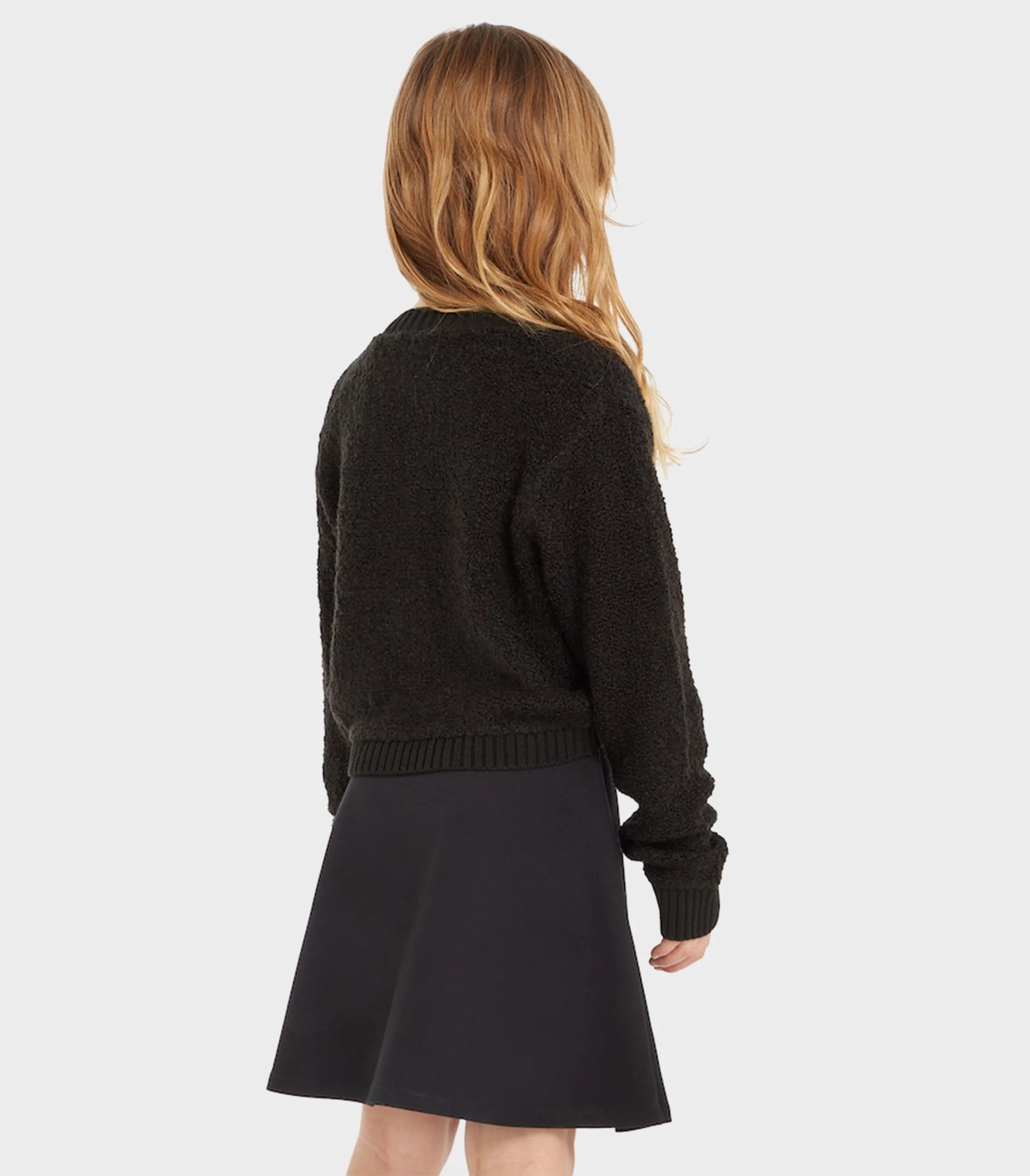 Calvin Klein  - Girls -  Cropped Boucle Cardigan Jumper - Image 5