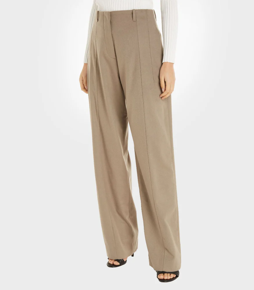 Calvin Klein - Soft Tailored Wool Trousers In Stone - Image 2