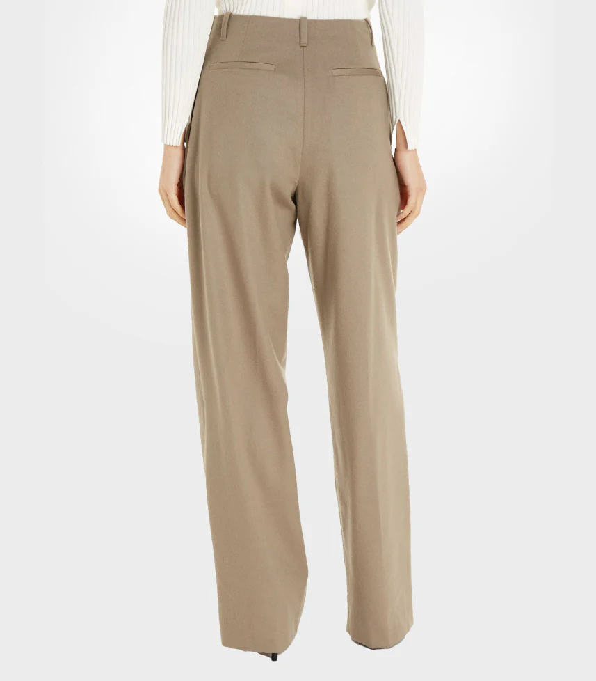 Calvin Klein - Soft Tailored Wool Trousers In Stone - Image 3