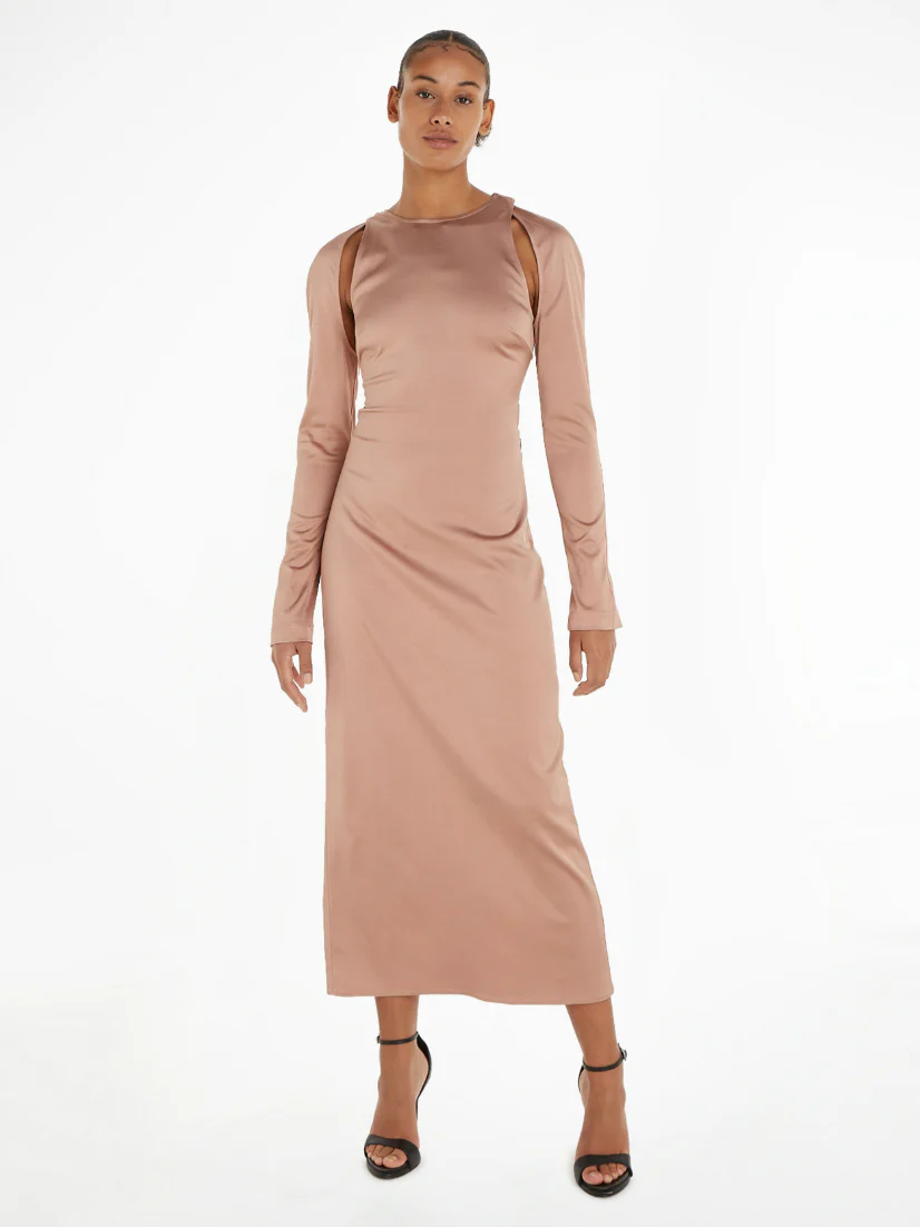Calvin Klein - Women's Modular Sleeve Back Twist Dress - Image 2