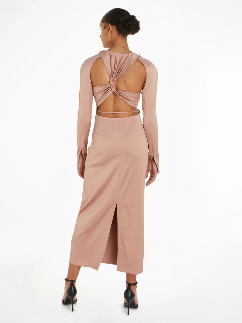 Calvin Klein - Women's Modular Sleeve Back Twist Dress - Image 3