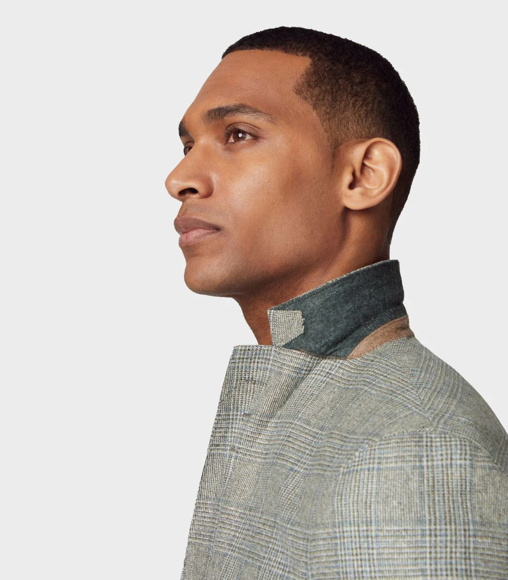 Hackett London - Men's Slim Fit Jacket In Checked Silk And Virgin Wool - Image 6