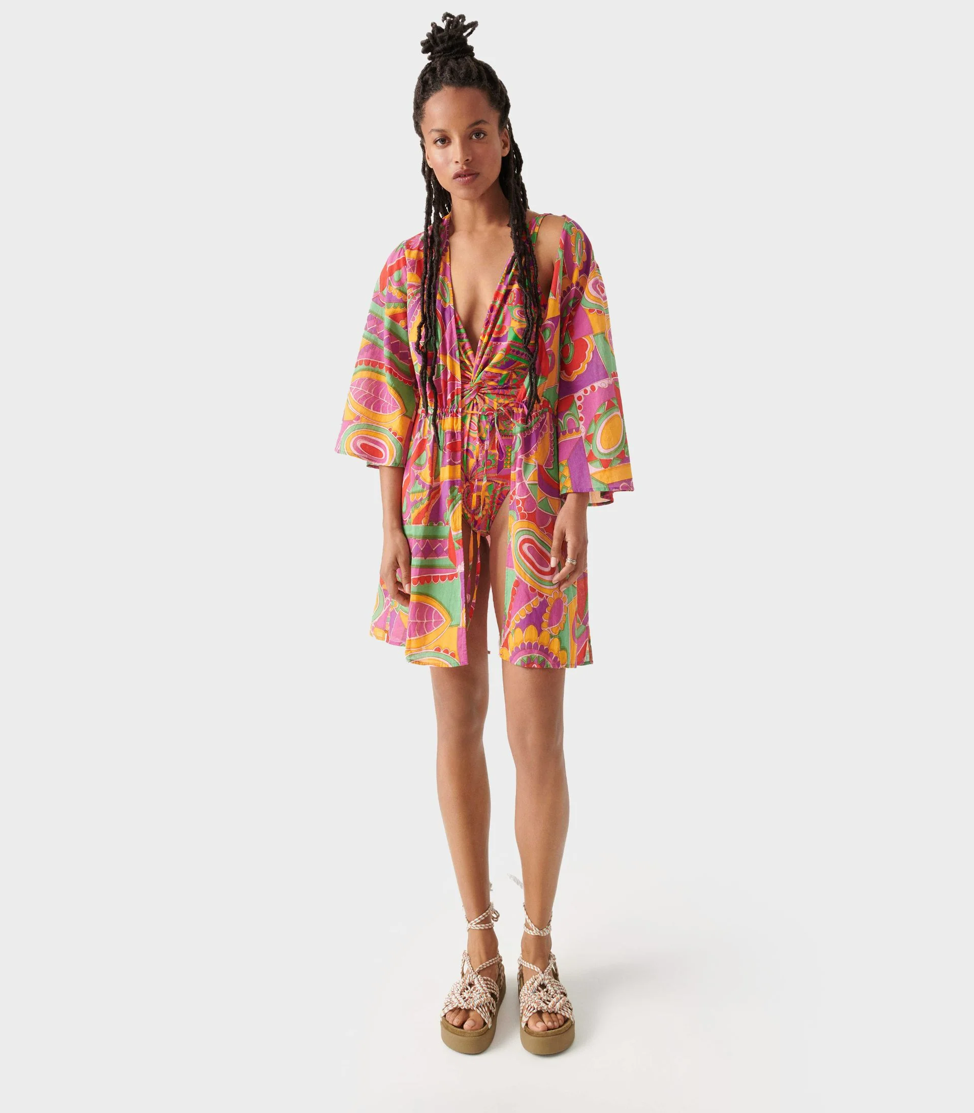 Ba&Sh - Dean Graphic-Print Kimono - Image 5