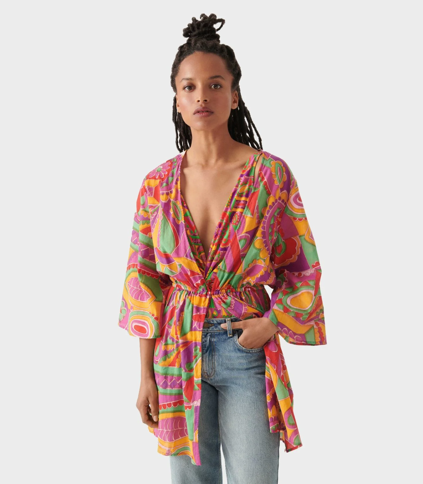 Ba&Sh - Dean Graphic-Print Kimono - Image 6
