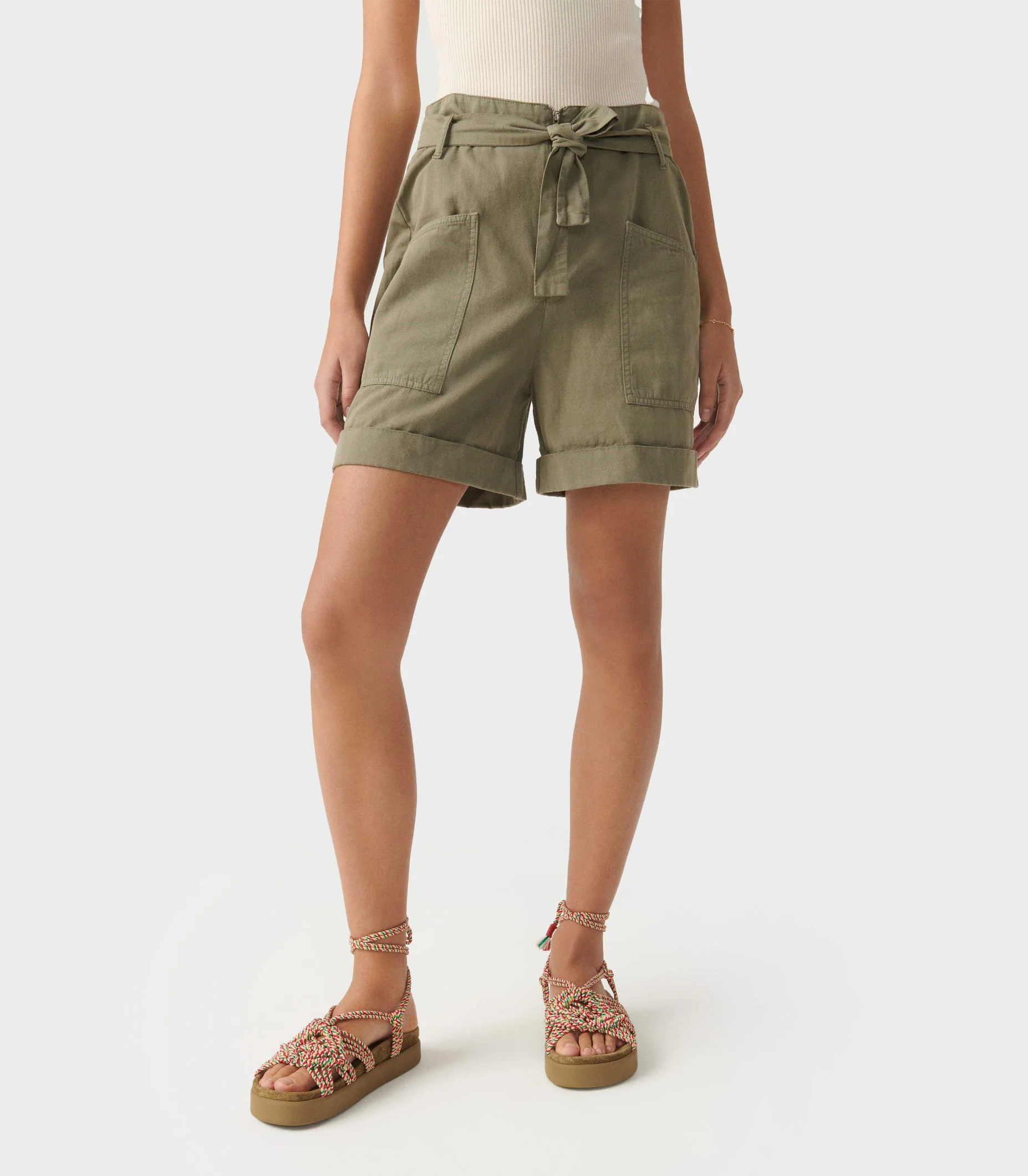 Ba&Sh - Dima High-Waisted Belted Shorts - Image 3