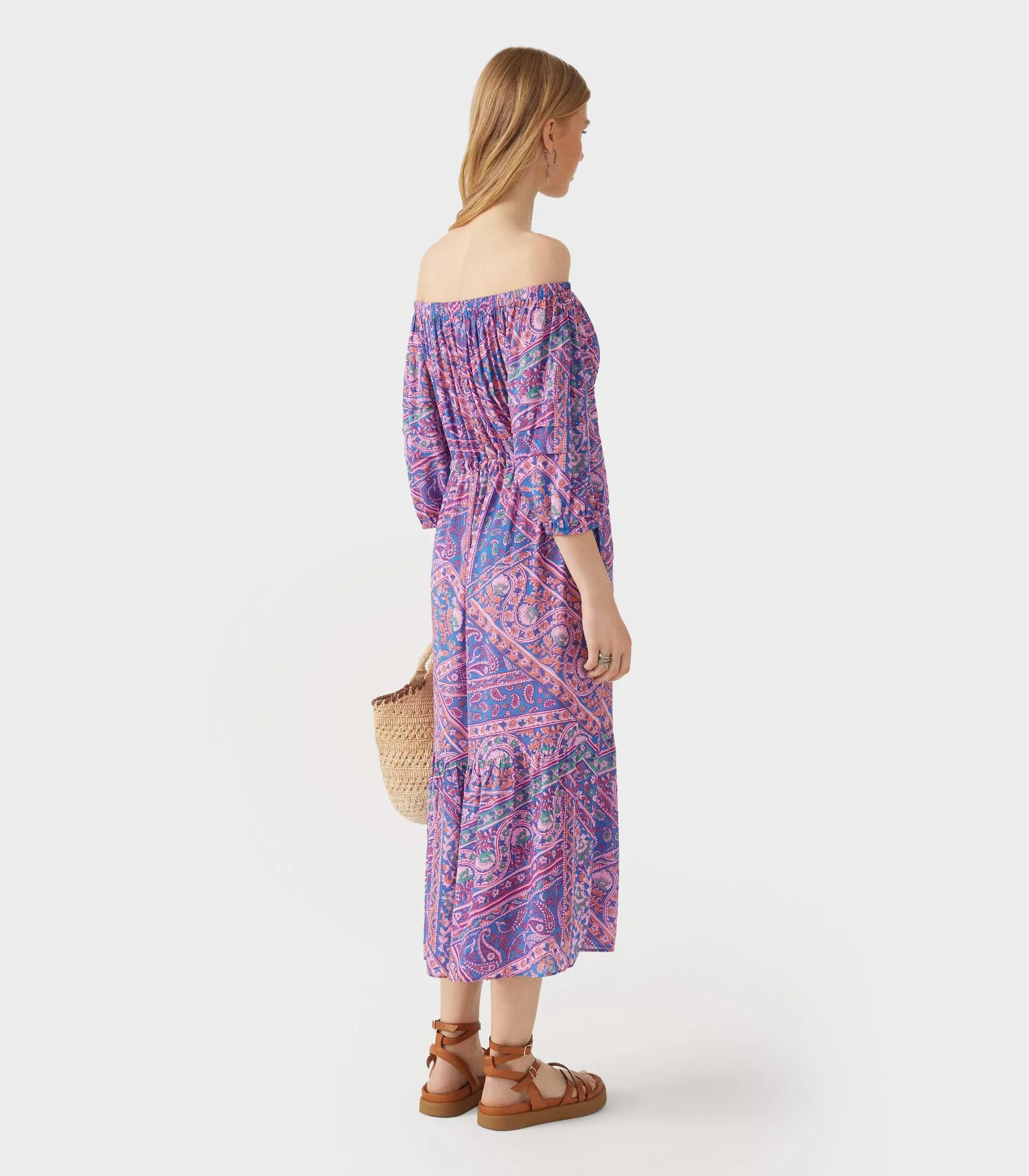 Ba&Sh - Faga Off-Shoulder Midi Dress - Image 4