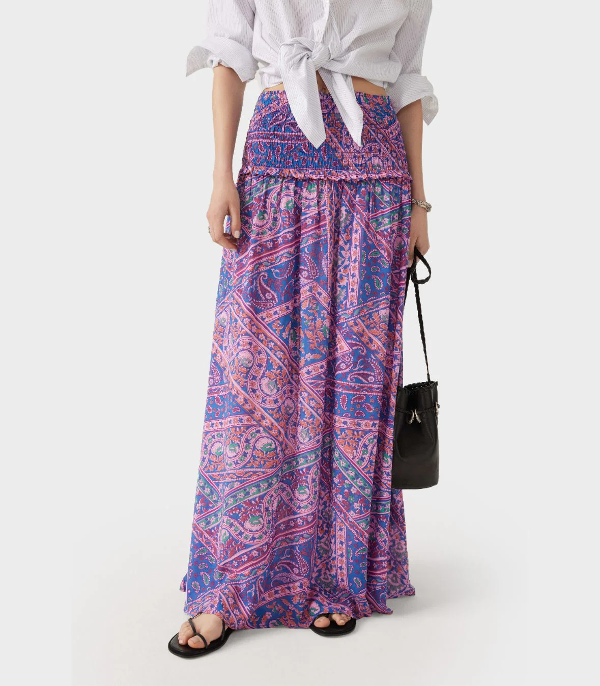 Ba&Sh -Graphic-Print Halterneck Midi Dress And Maxi Skirt - Image 5