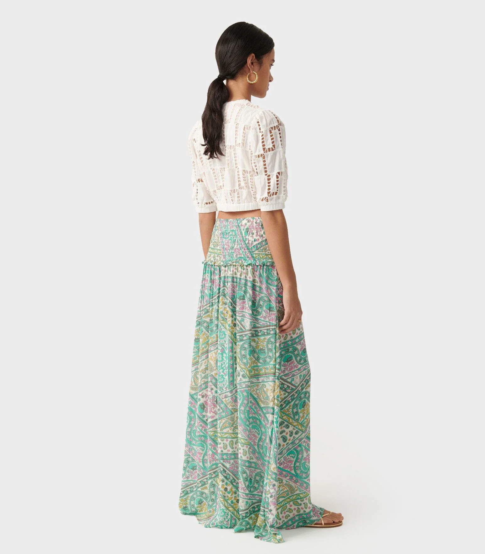 Ba&Sh -Graphic-Print Halterneck Midi Dress And Maxi Skirt - Image 9