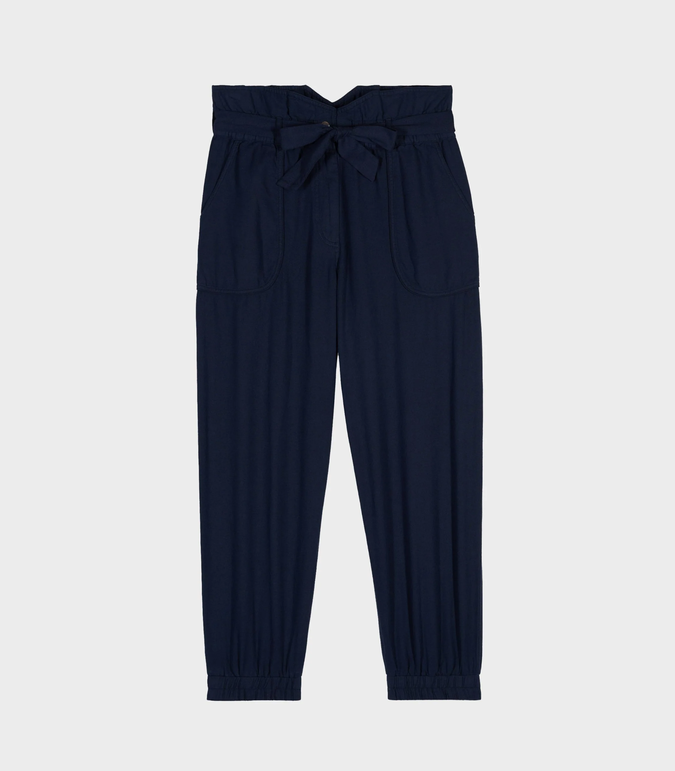Ba&Sh - Tapered Paperbag-Waist Cotton Trousers - Image 2