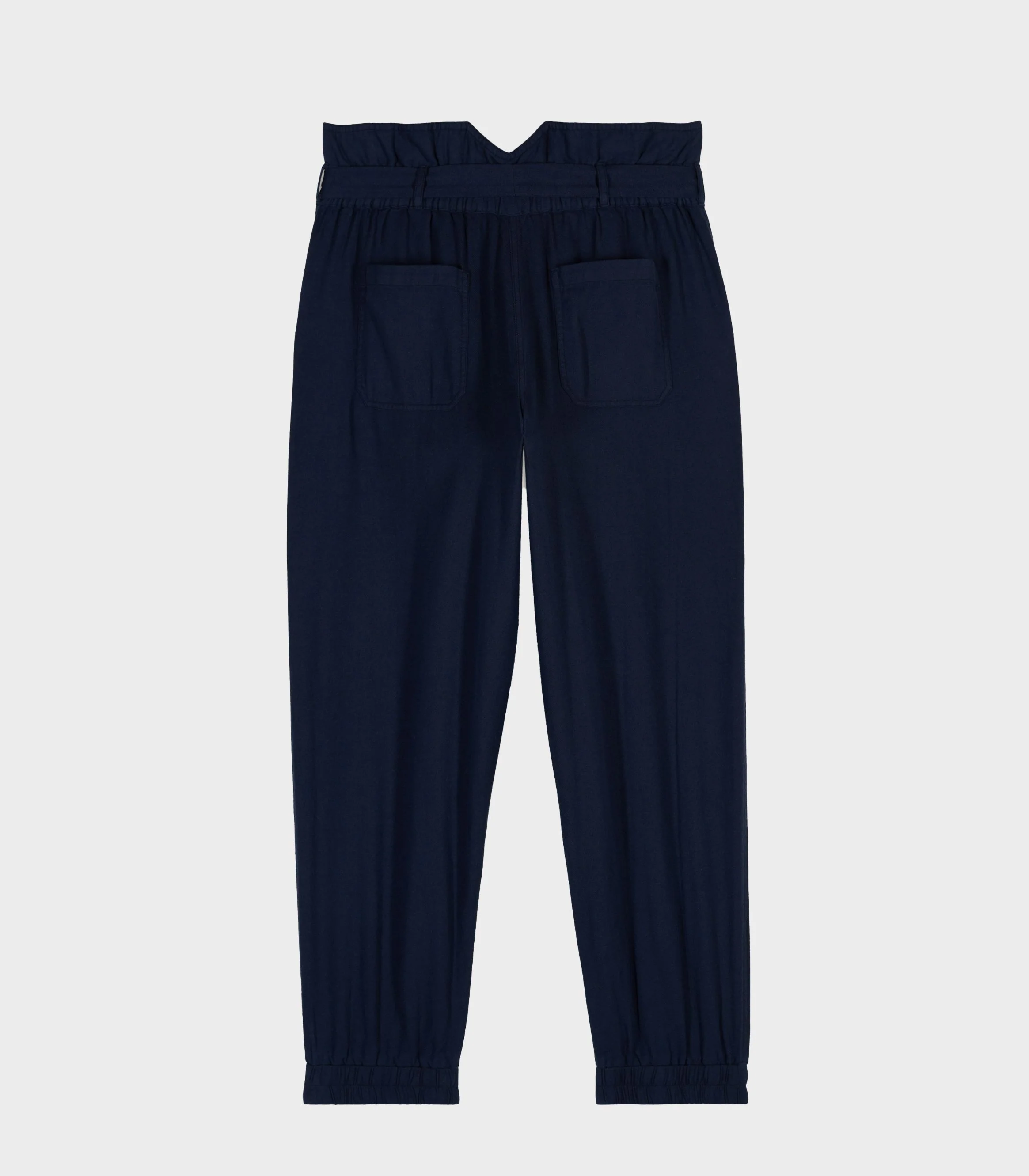 Ba&Sh - Tapered Paperbag-Waist Cotton Trousers - Image 5