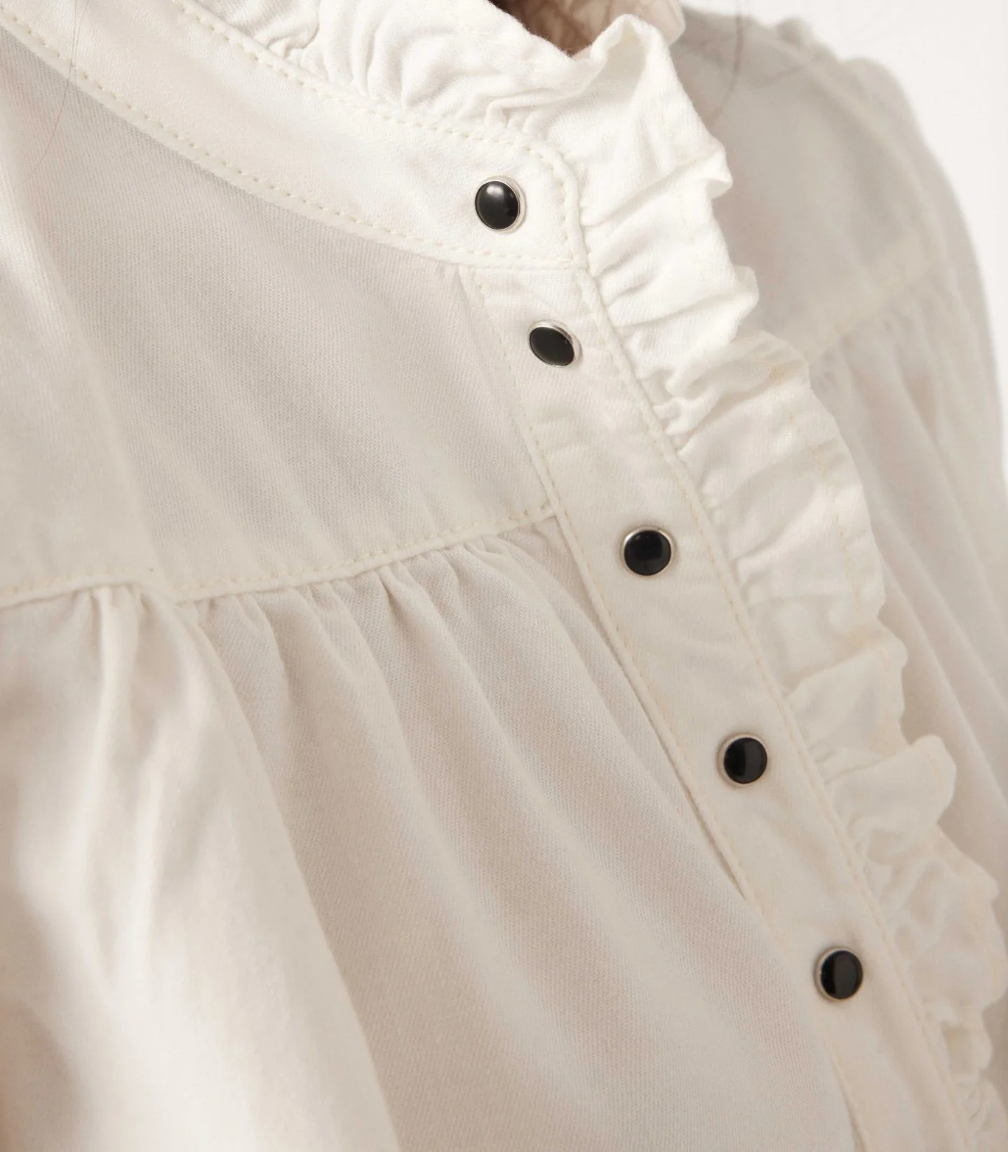 Ba&Sh - Omilac Ruffle-Trim Cotton Blouse - Image 4